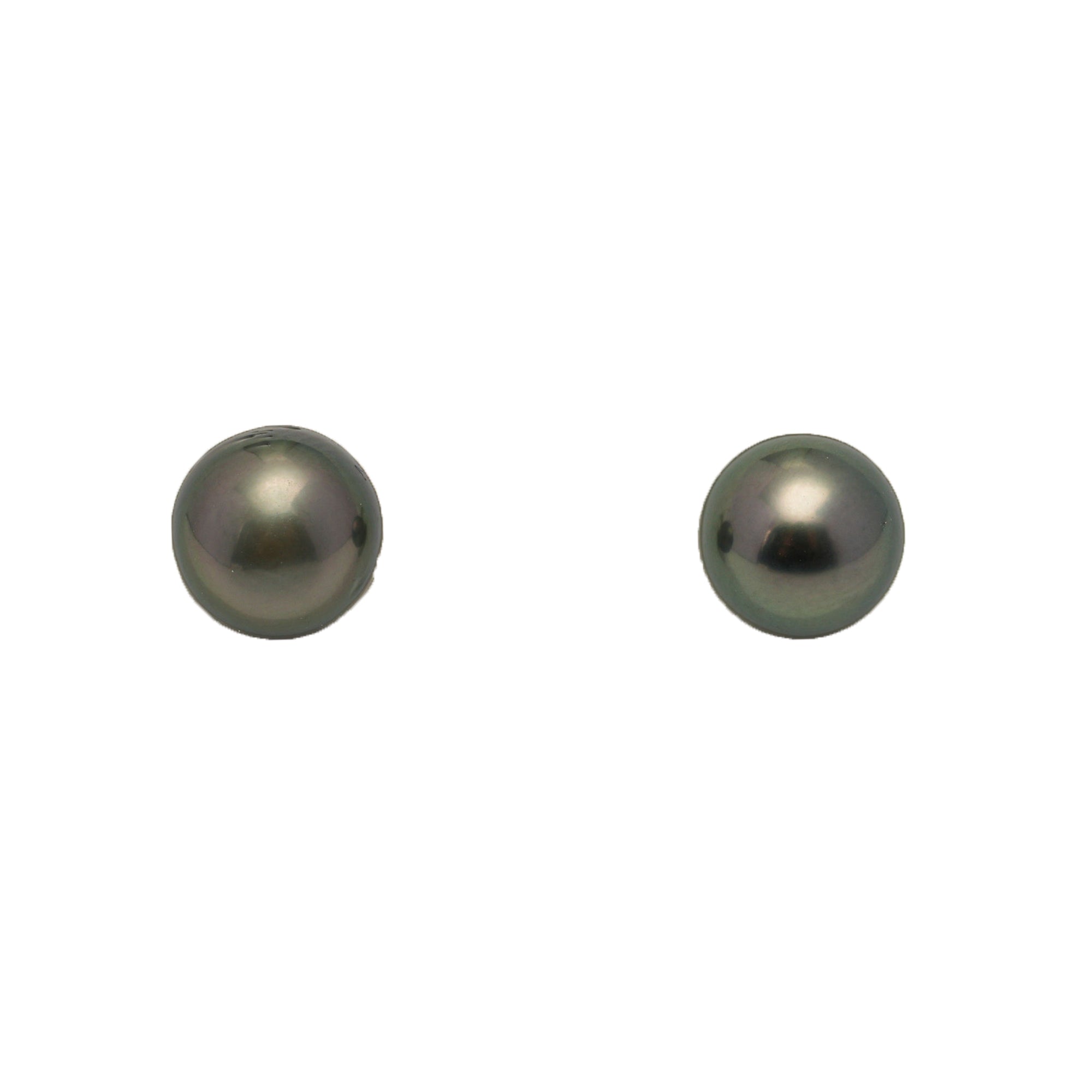 2pcs Green 8.1-8.4mm - SR/NR AAA/AA Quality Tahitian Pearl Pair ER1896 LP1