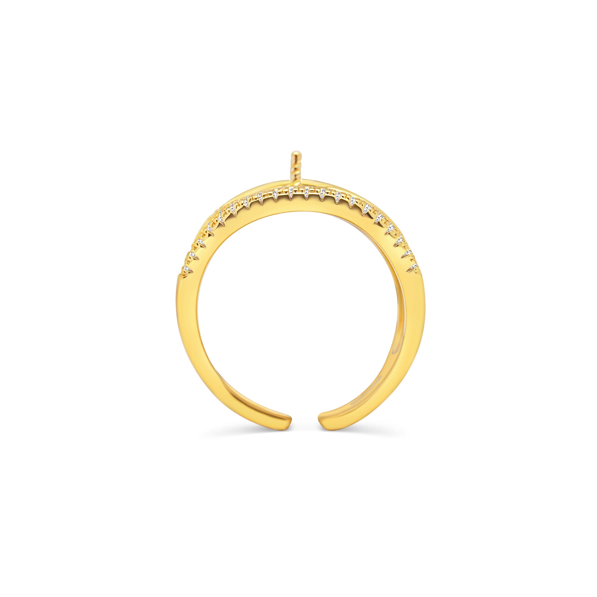 Adjustable Ring 925 Silver for pearl SC476G