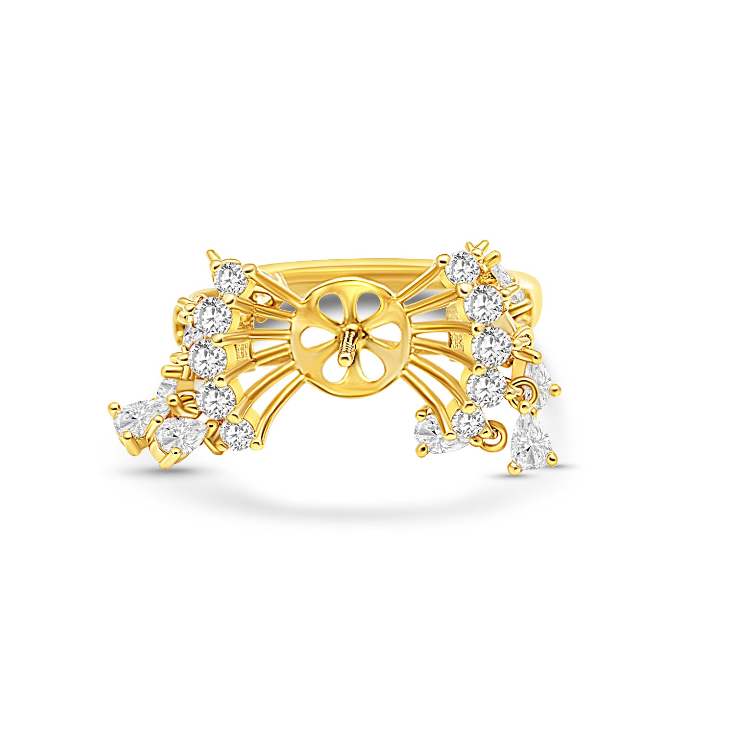 Adjustable Ring 925 Silver for pearl SC401G