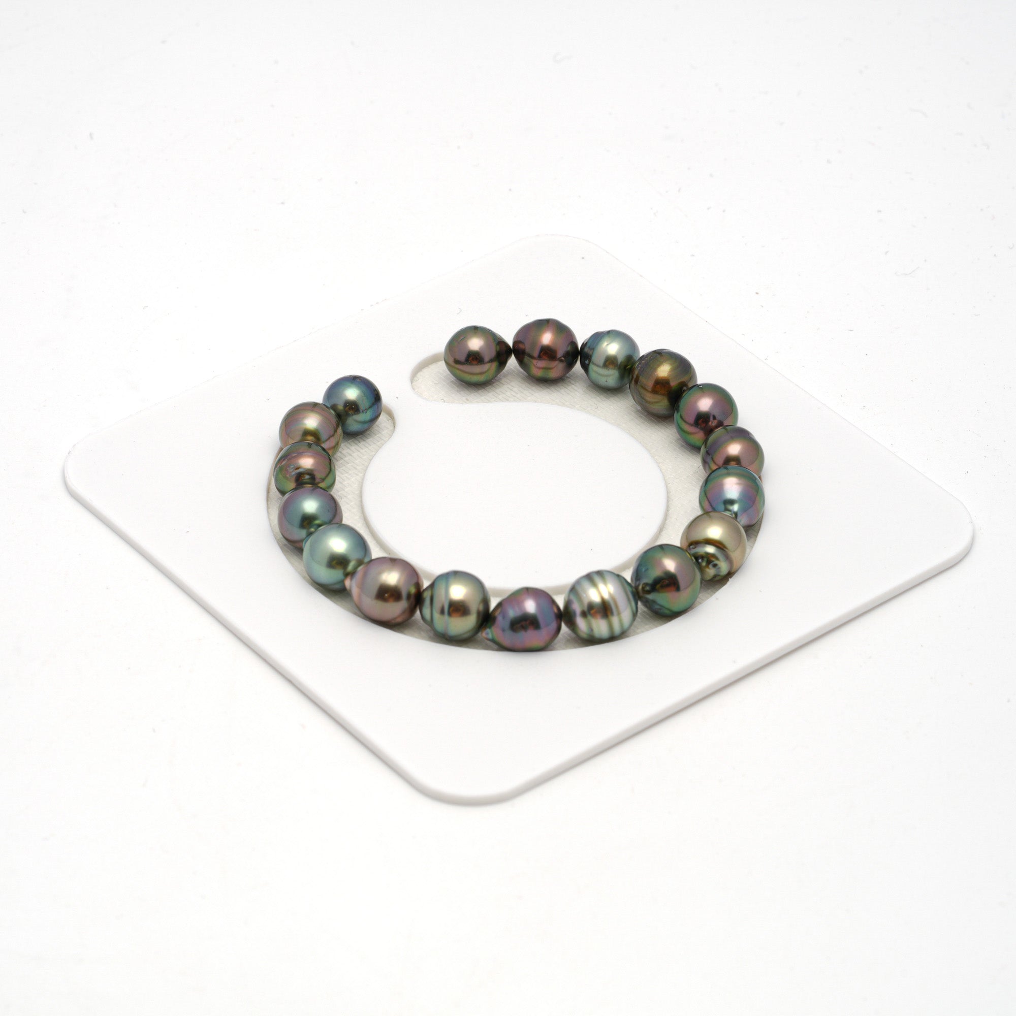 18pcs "Top Luster" Multicolor 8-10mm - CL/SB AAA/AA Quality Tahitian Pearl Bracelet BR2130 THMIX1