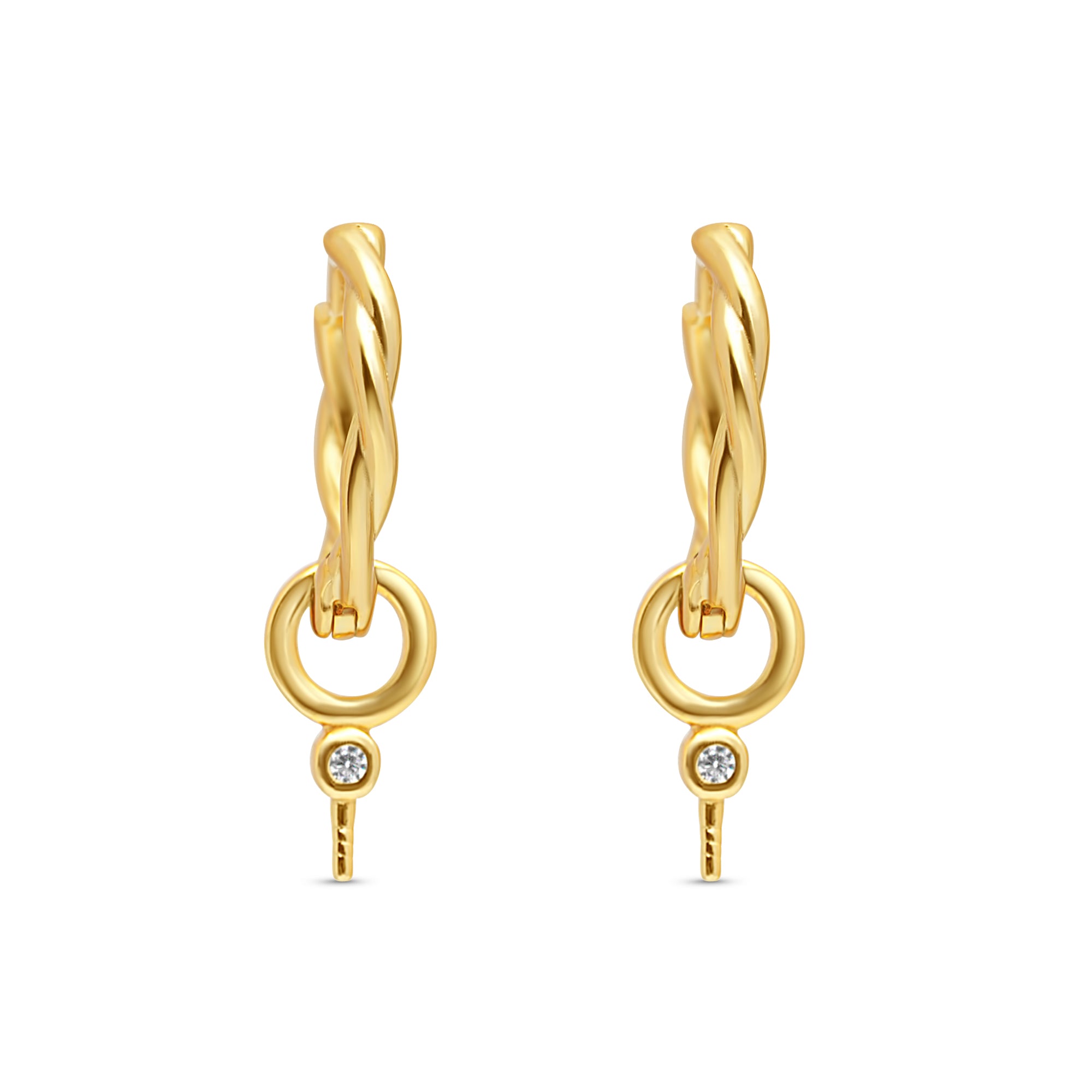 Dangle Earring Bails 925 Silver for Pearl SC444
