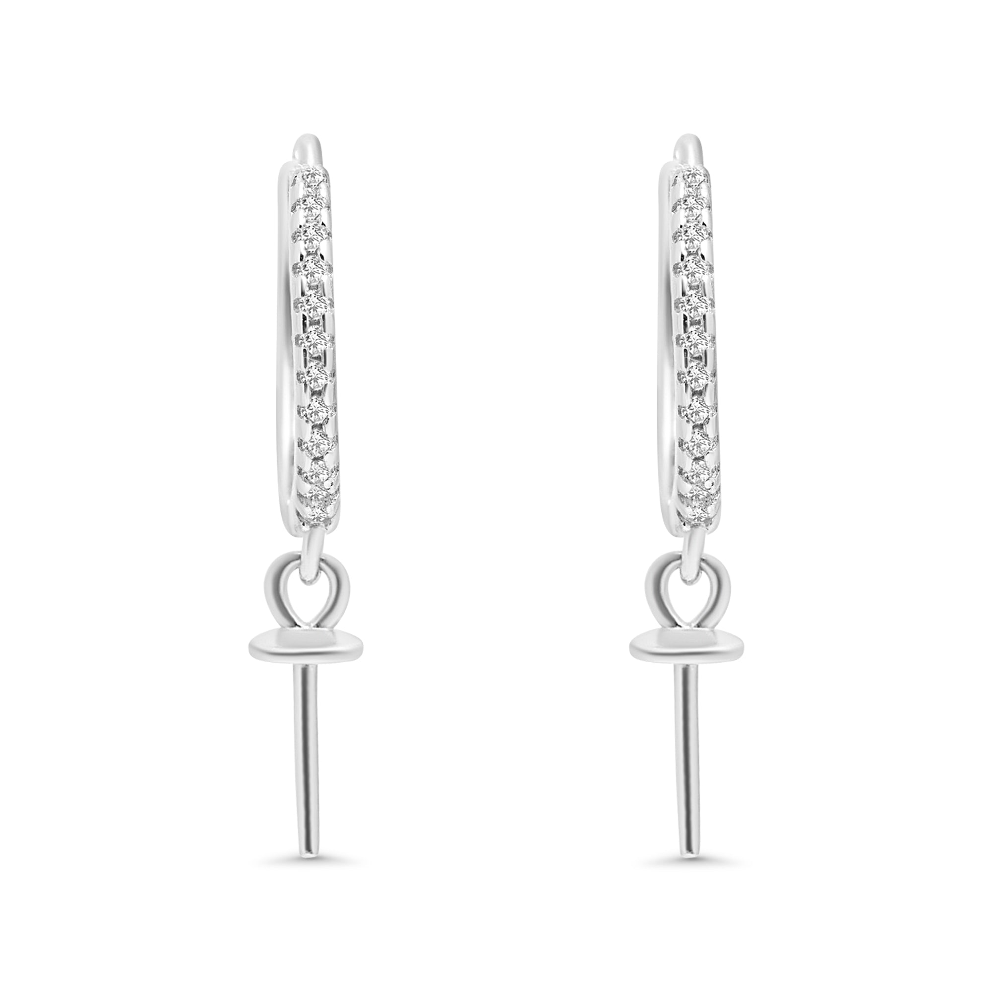 Dangle Earring Bails 925 Silver for Pearl SC506