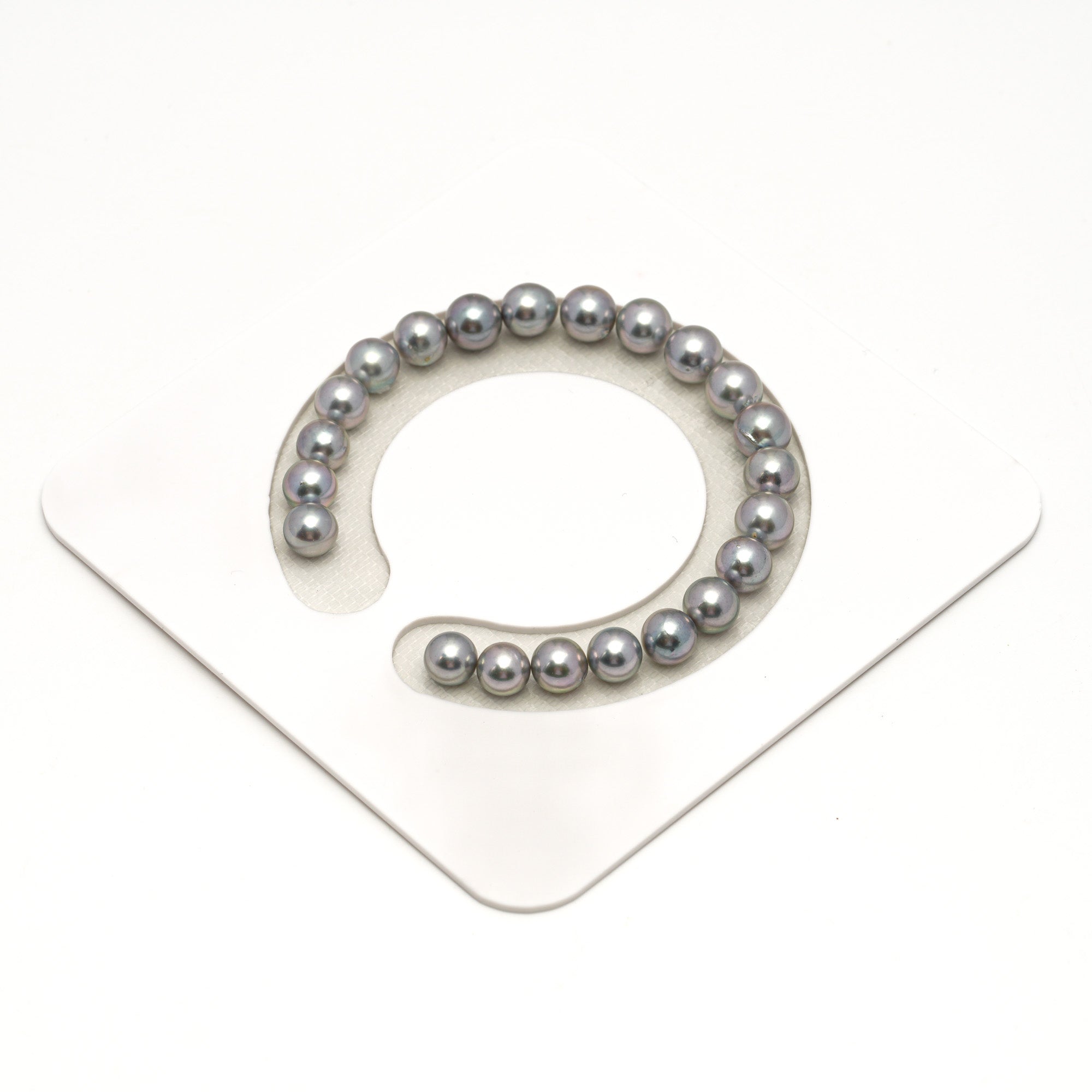 22pcs Akoya Pearl "High Luster" Silver Pink 7.5-7.9mm - SR AAA/AA Quality Akoya Pearl Bracelet AKBR2387 CMA1