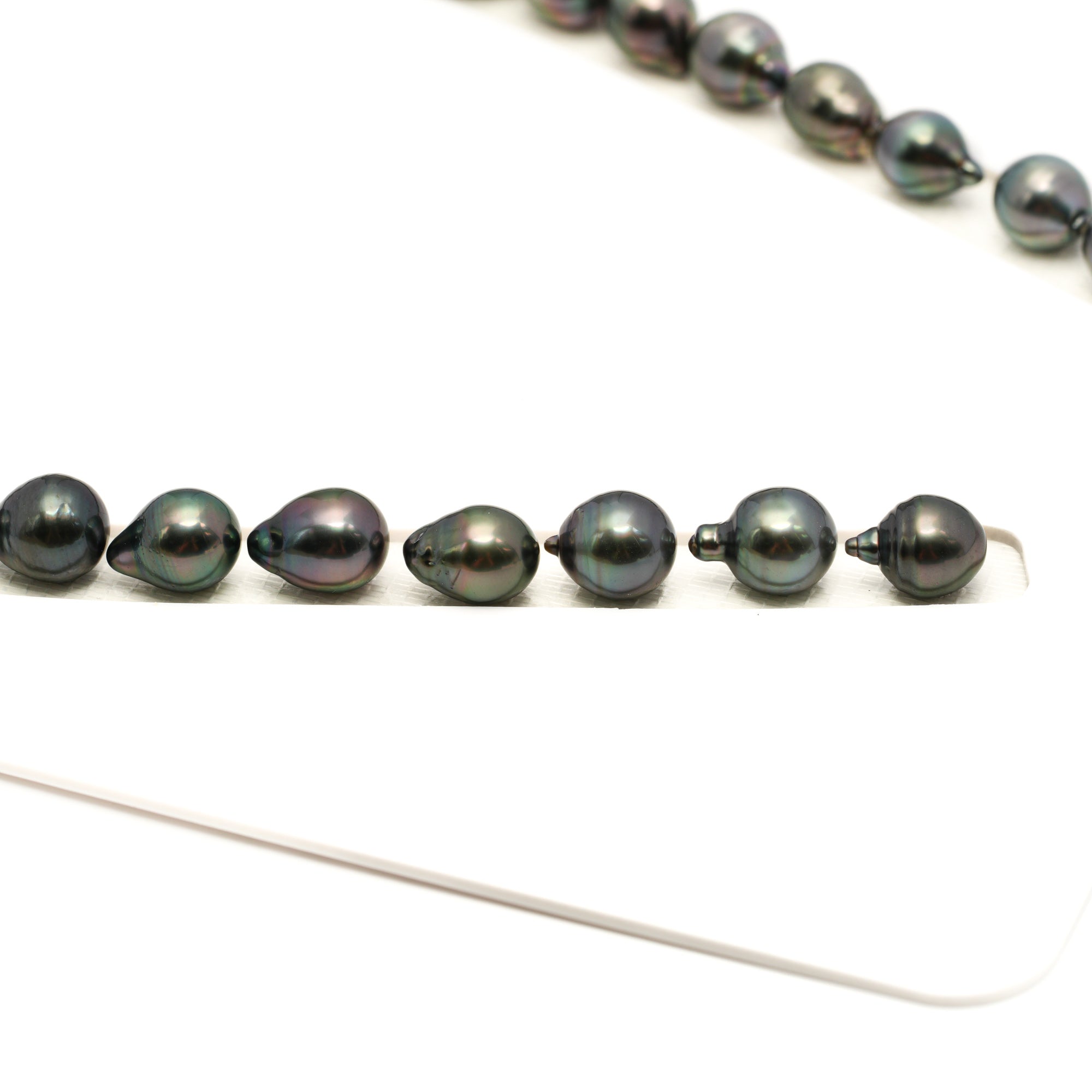 35pcs Dark 8-11mm - SB AAA Quality Tahitian Pearl Necklace NL1771 LP1