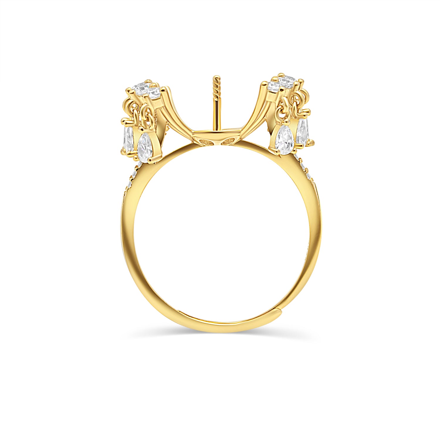 Adjustable Ring 925 Silver for pearl SC401G