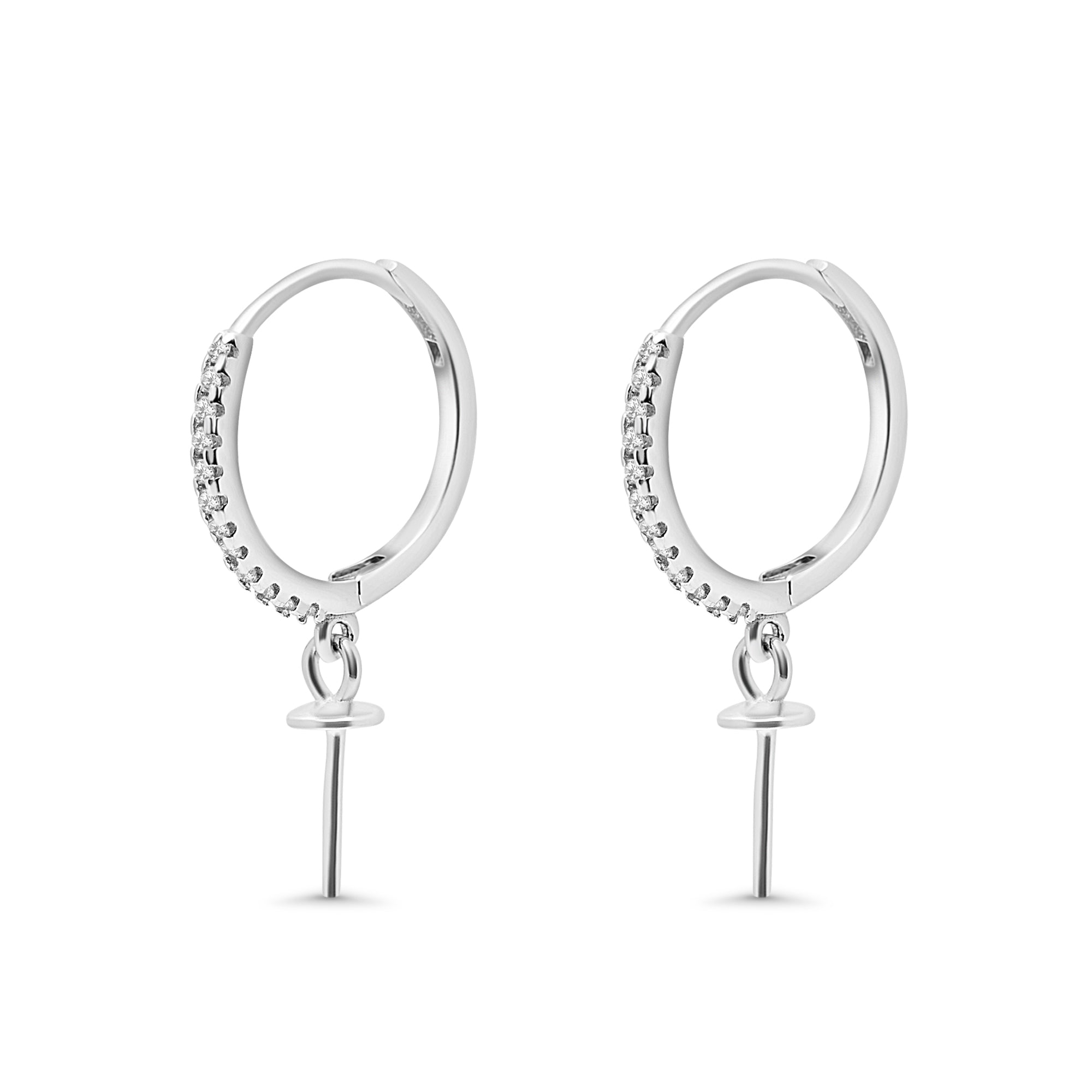 Dangle Earring Bails 925 Silver for Pearl SC506