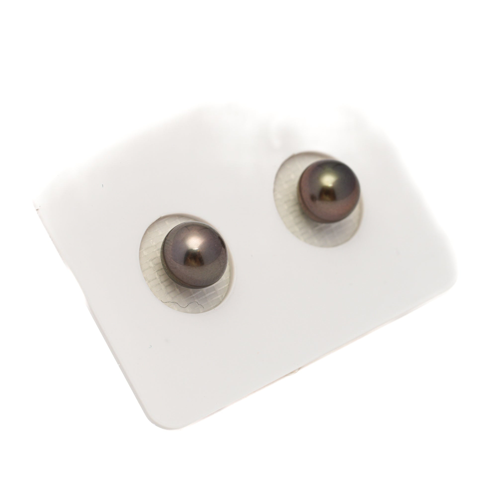 2pcs Dark Cherry 7.6-7.8mm - SR/NR AAA/AA Quality Tahitian Pearl Pair ER1796 NG19