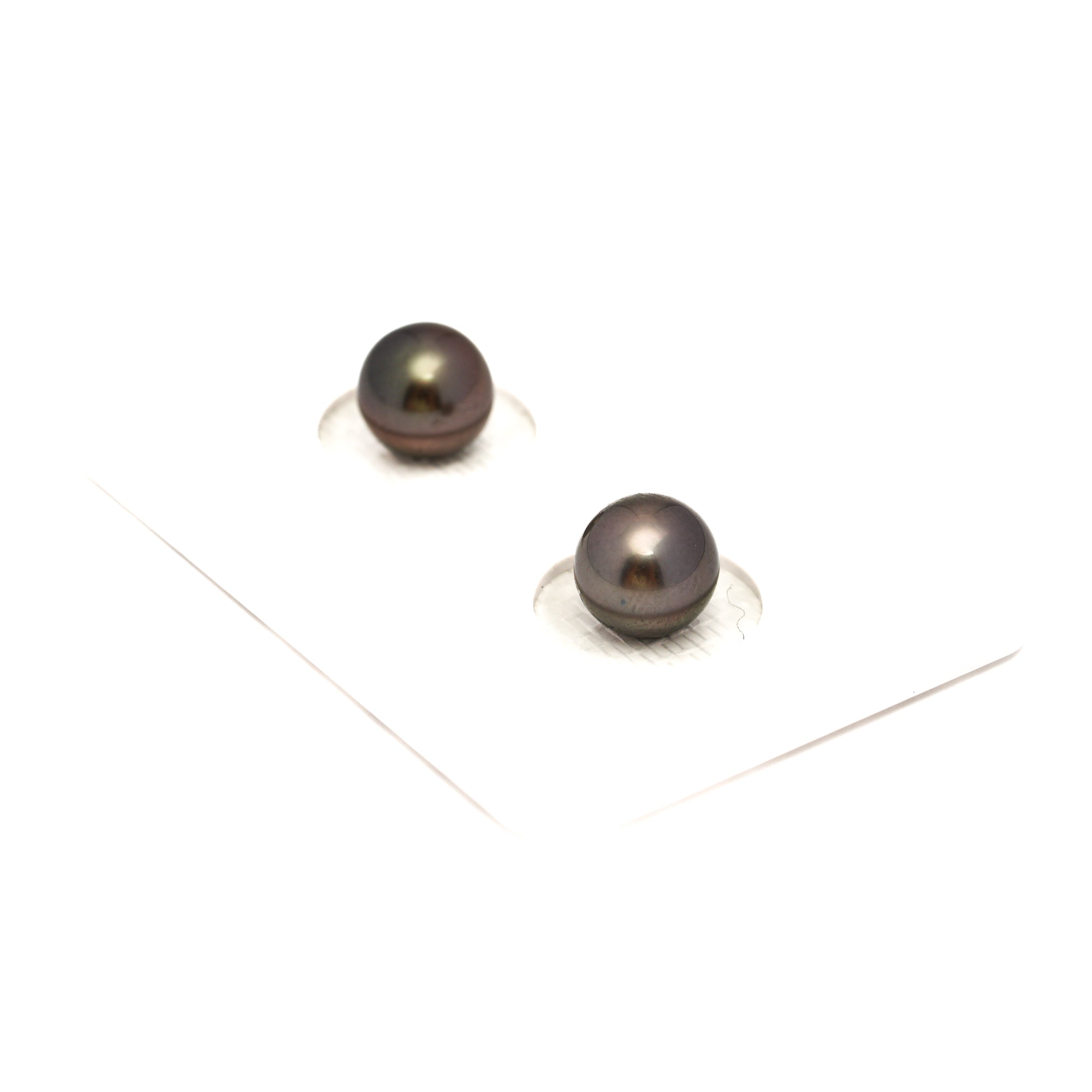 2pcs Dark Cherry 7.6-7.8mm - SR/NR AAA/AA Quality Tahitian Pearl Pair ER1796 NG19
