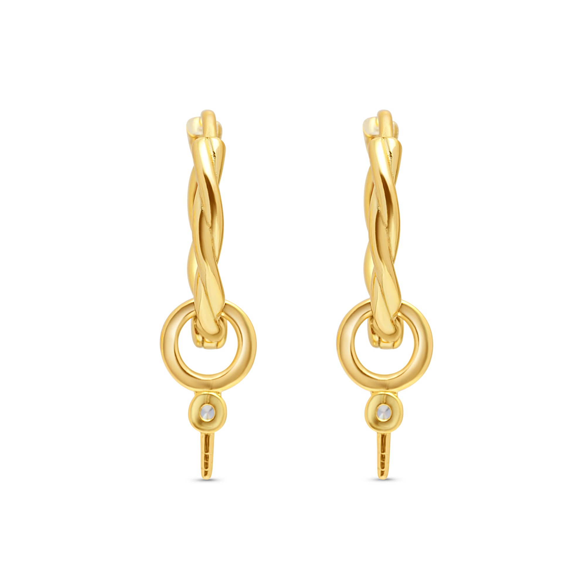 Dangle Earring Bails 925 Silver for Pearl SC444