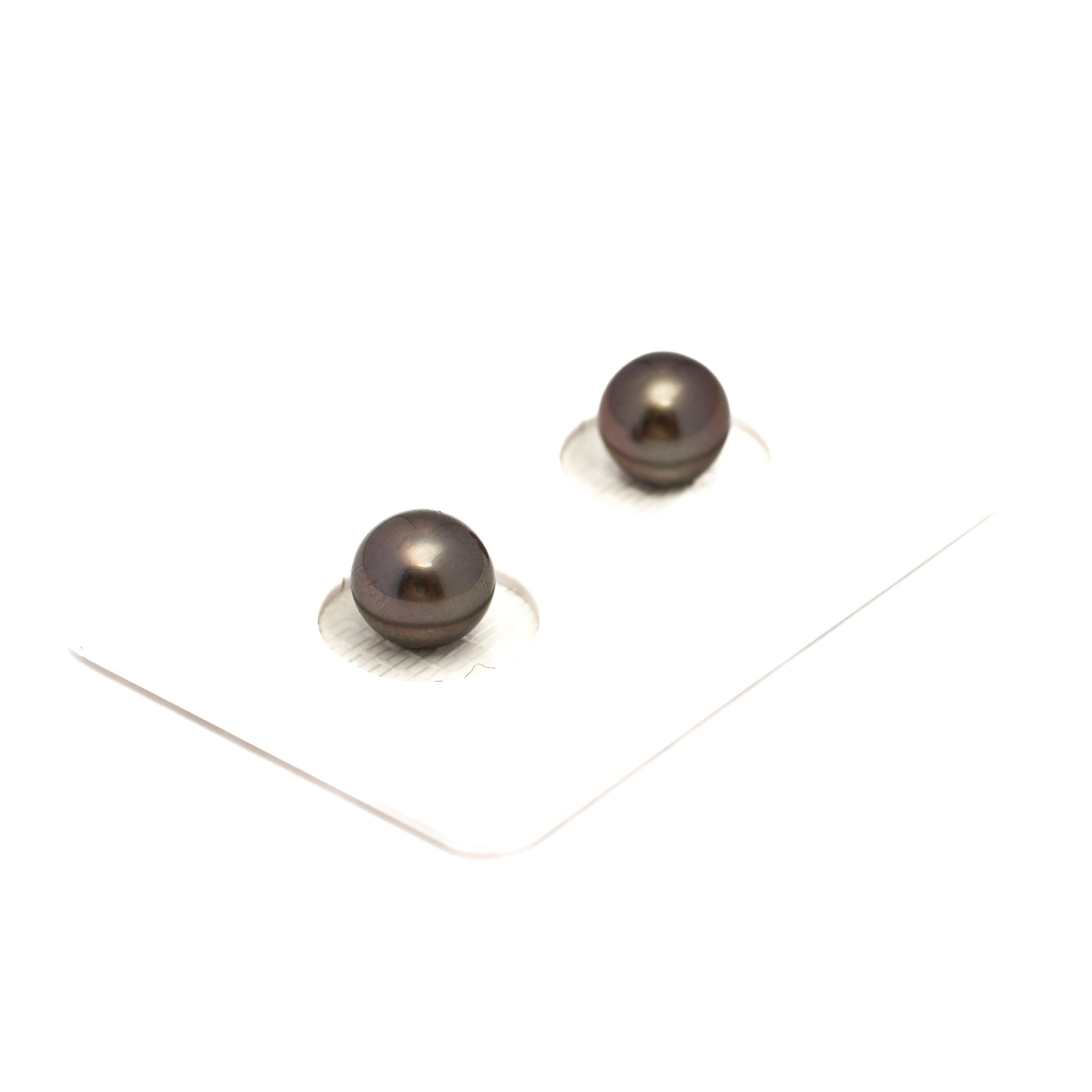 2pcs Dark Cherry 7.6-7.8mm - SR/NR AAA/AA Quality Tahitian Pearl Pair ER1796 NG19