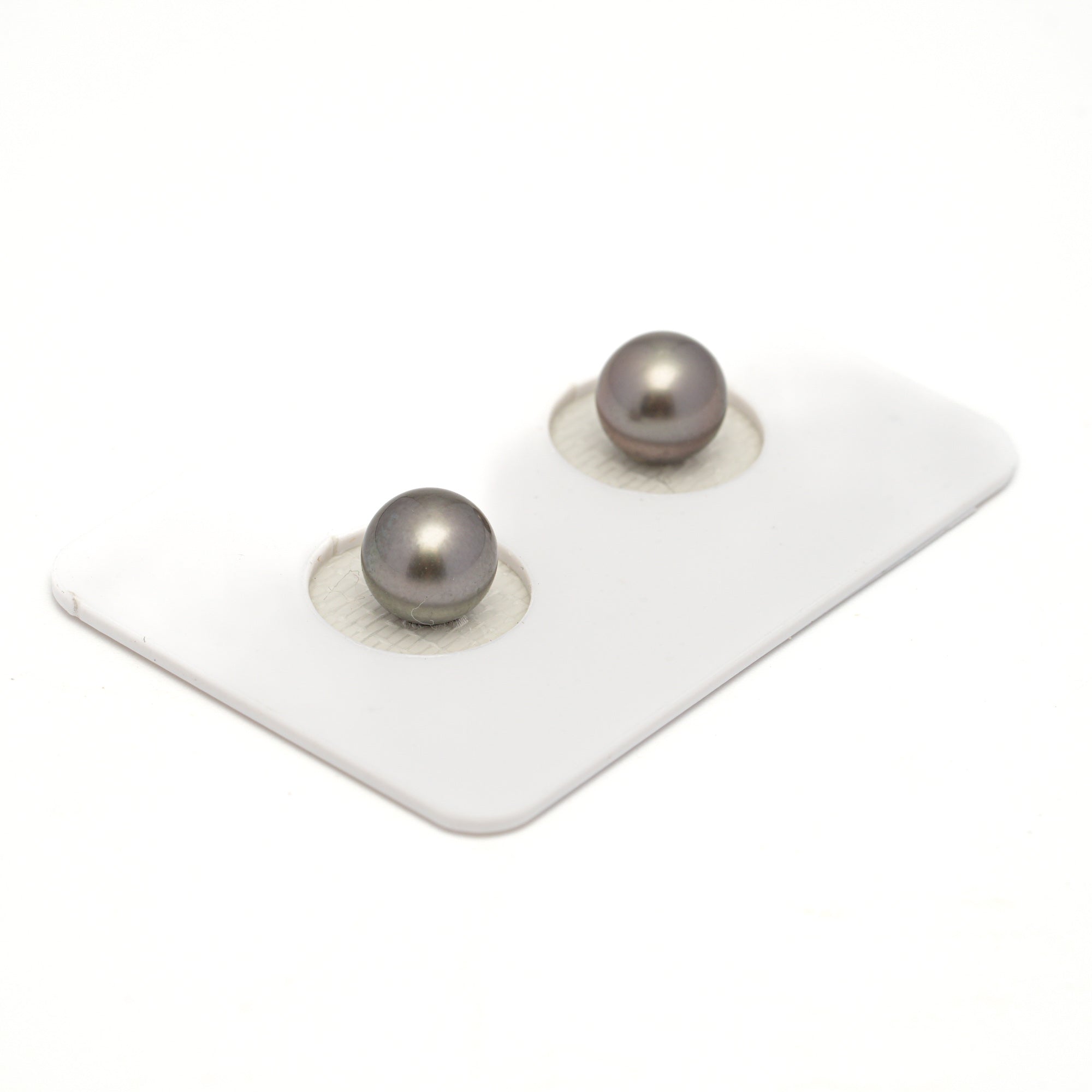 2pcs Light 7.4-7.5mm - RSR AAA/AA Quality Tahitian Pearl Pair ER1798 NG19