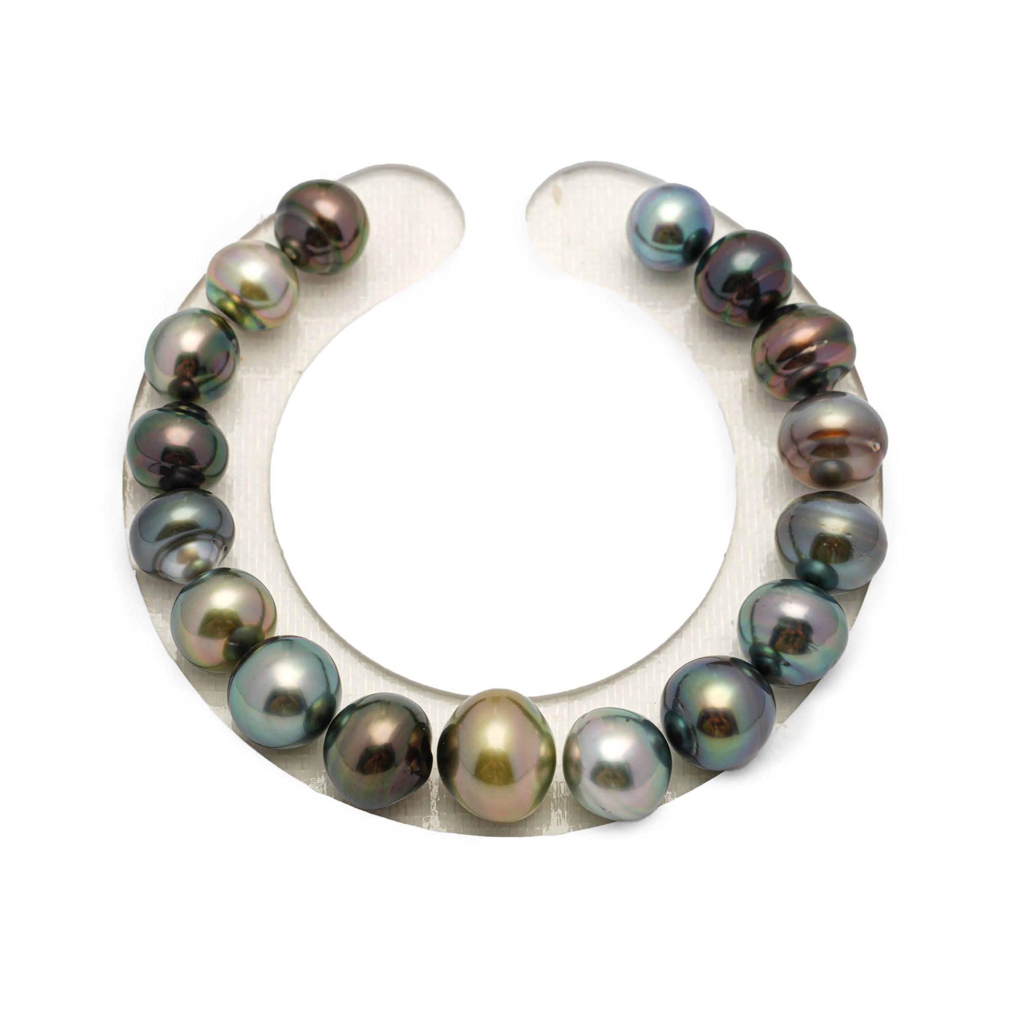17pcs Multicolor 8-11mm - BT AAA Quality Tahitian Pearl Bracelet BR2231 OR10
