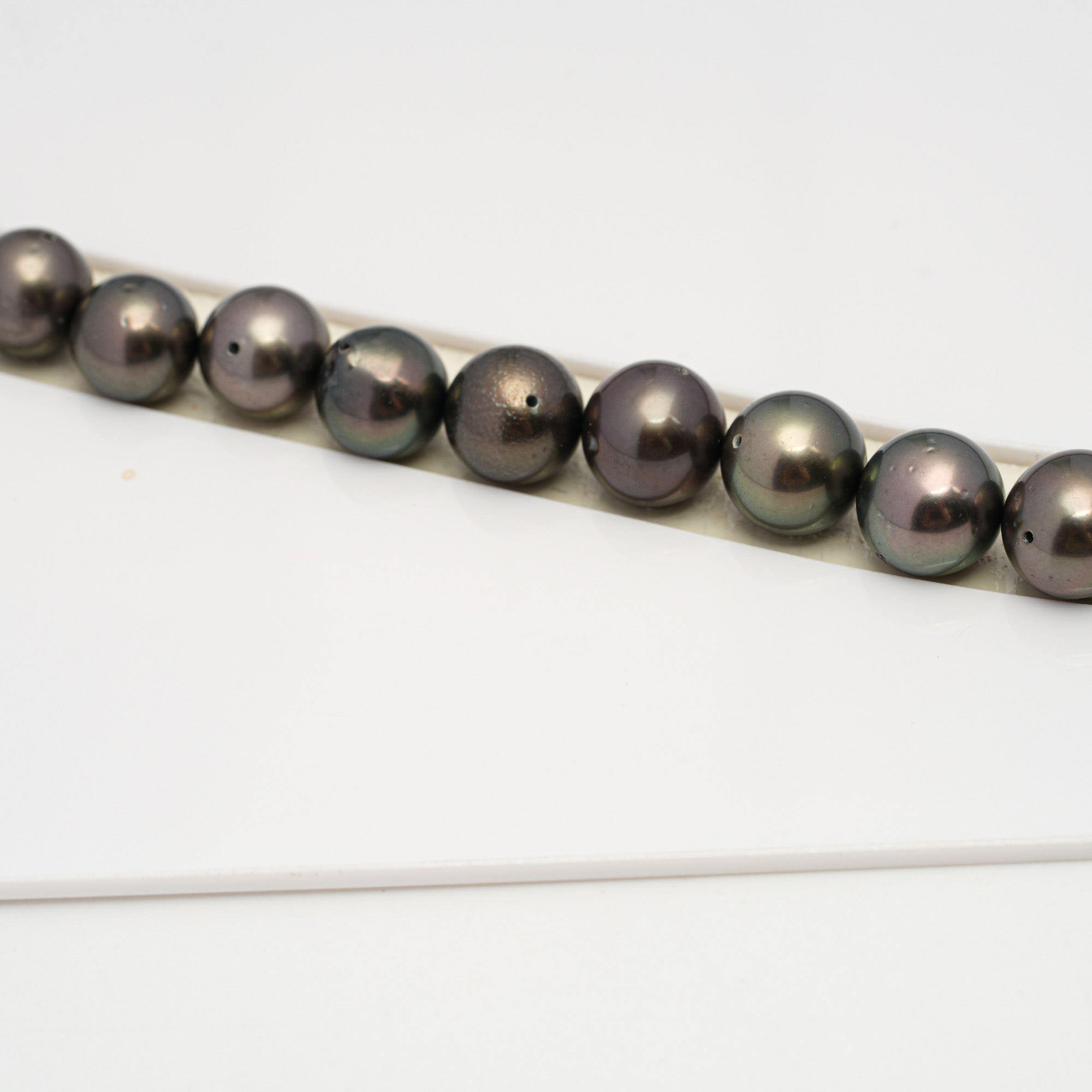 48pcs Brown 8-10mm - SR AA/A Quality Tahitian Pearl Drilled Necklace NL1581 CMP4