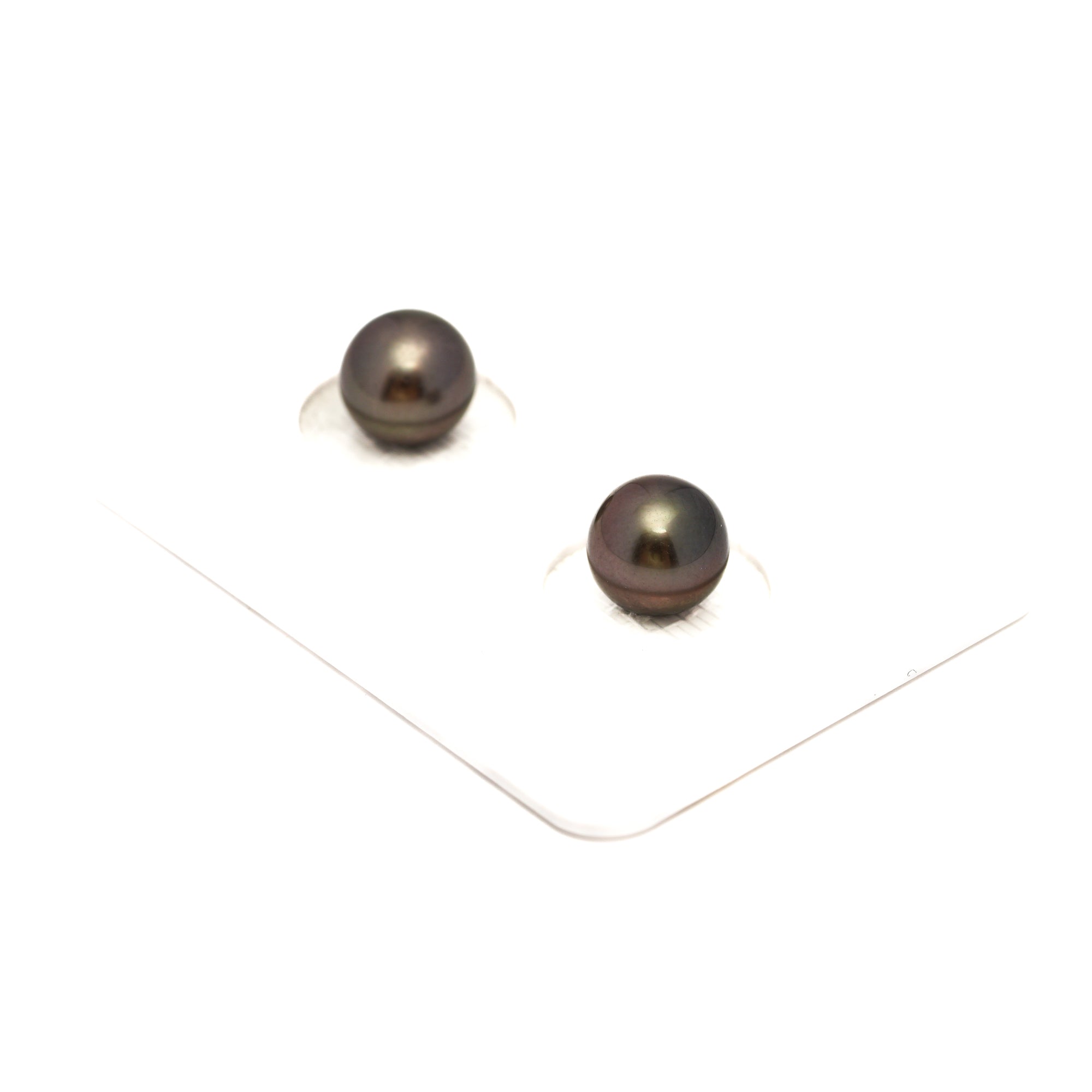 2pcs Dark Cherry 7.6-7.8mm - SR/NR AAA/AA Quality Tahitian Pearl Pair ER1796 NG19