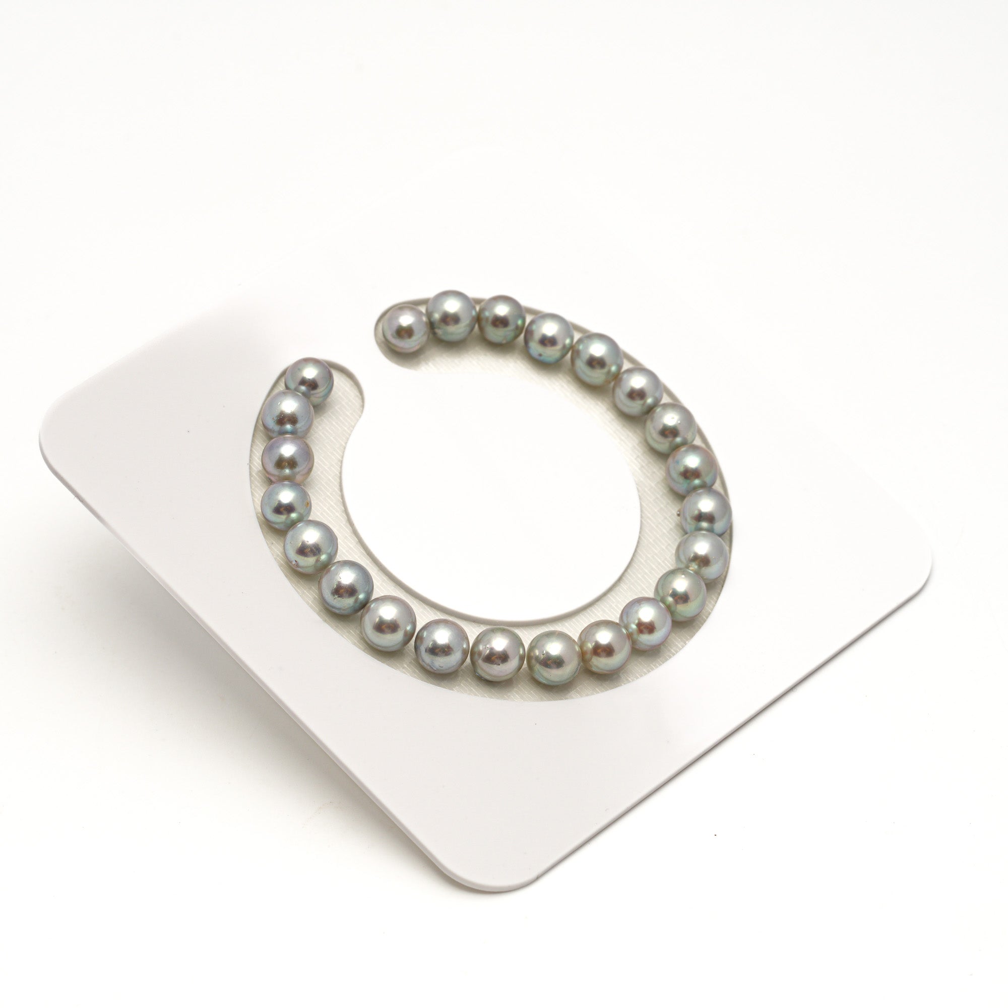 23pcs Akoya Pearl "High Luster" Silver Light 7.3-7.8mm - SR/NR AA/AAA Quality Bracelet AKBR2388 CMA1