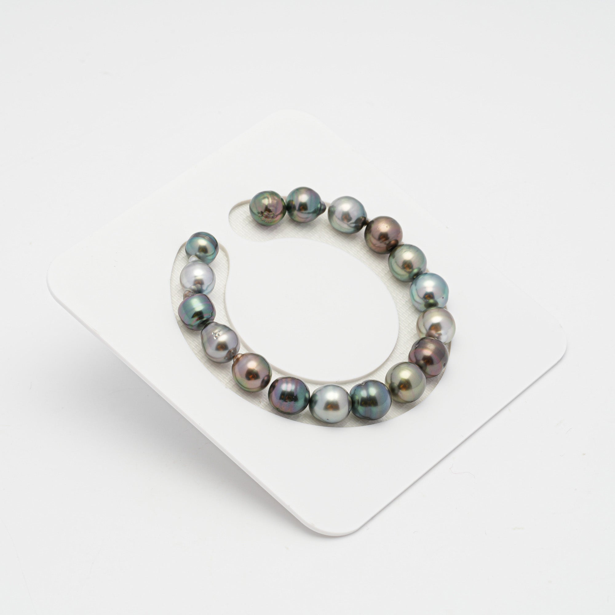 17pcs Multicolor 8-9mm - CL AAA/AA Quality Tahitian Pearl Bracelet BR2013 OR7