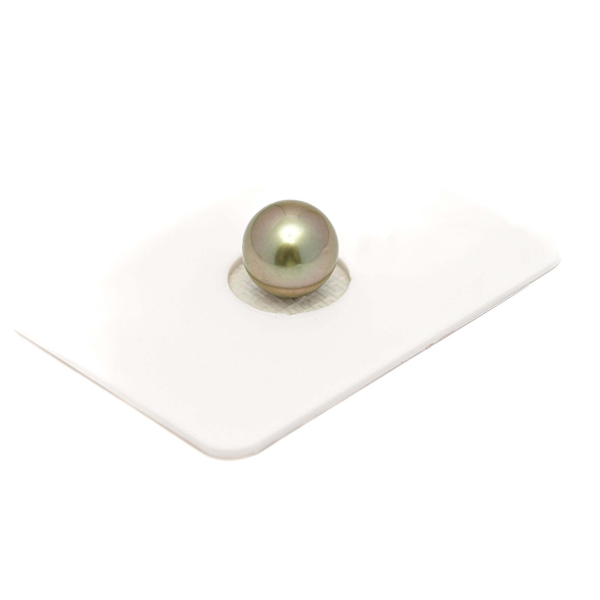 1pcs "High Luster" Olive Green 9.7mm - RSR AAA/AA Quality Tahitian Pearl Single LP2383 OR13