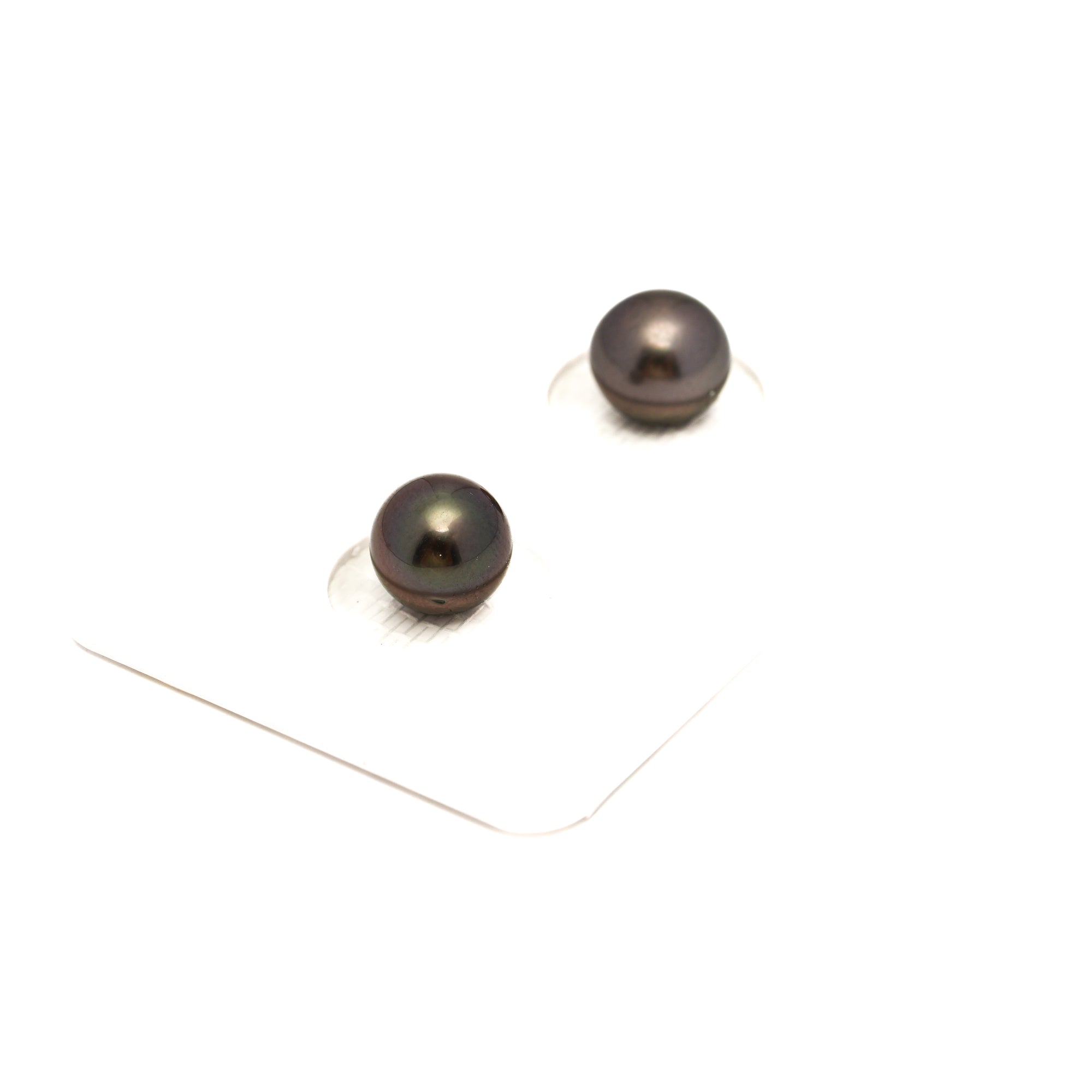 2pcs Dark Cherry 7.6-7.8mm - SR/NR AAA/AA Quality Tahitian Pearl Pair ER1796 NG19
