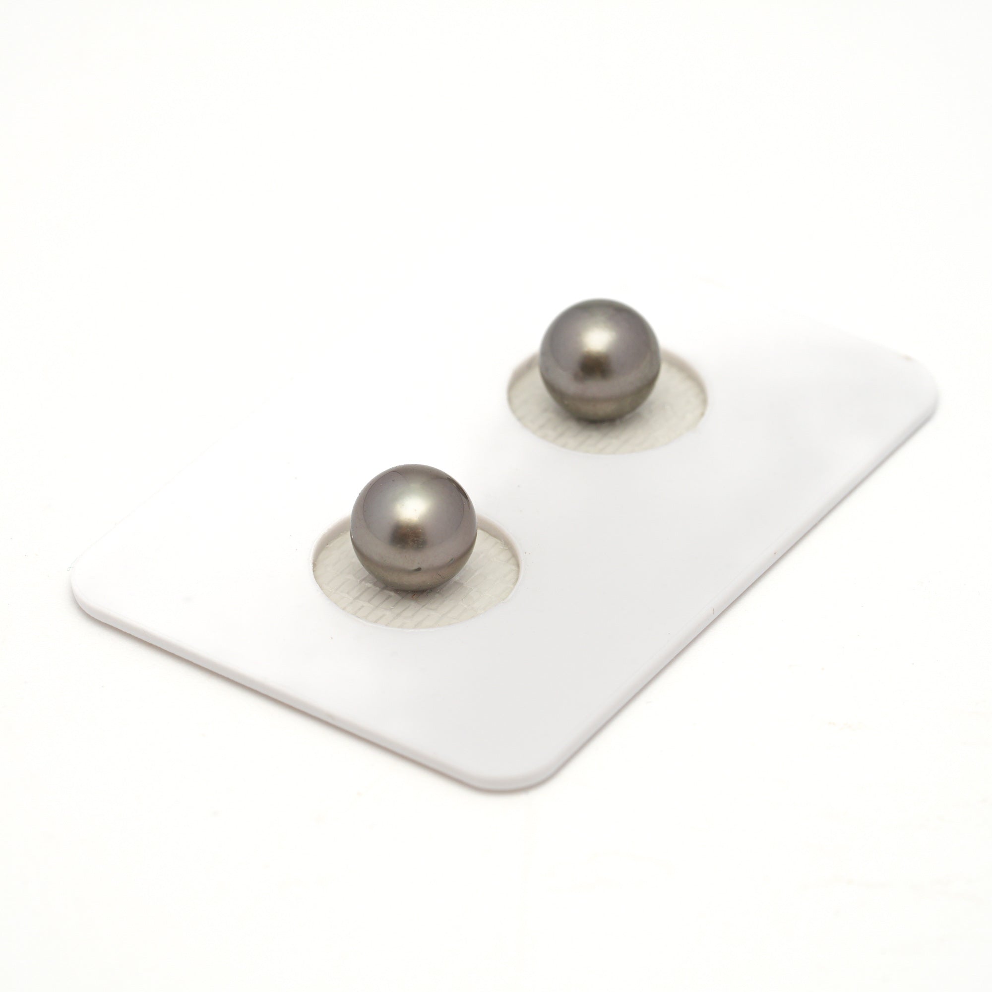 2pcs Light 7.4-7.5mm - RSR AAA/AA Quality Tahitian Pearl Pair ER1798 NG19