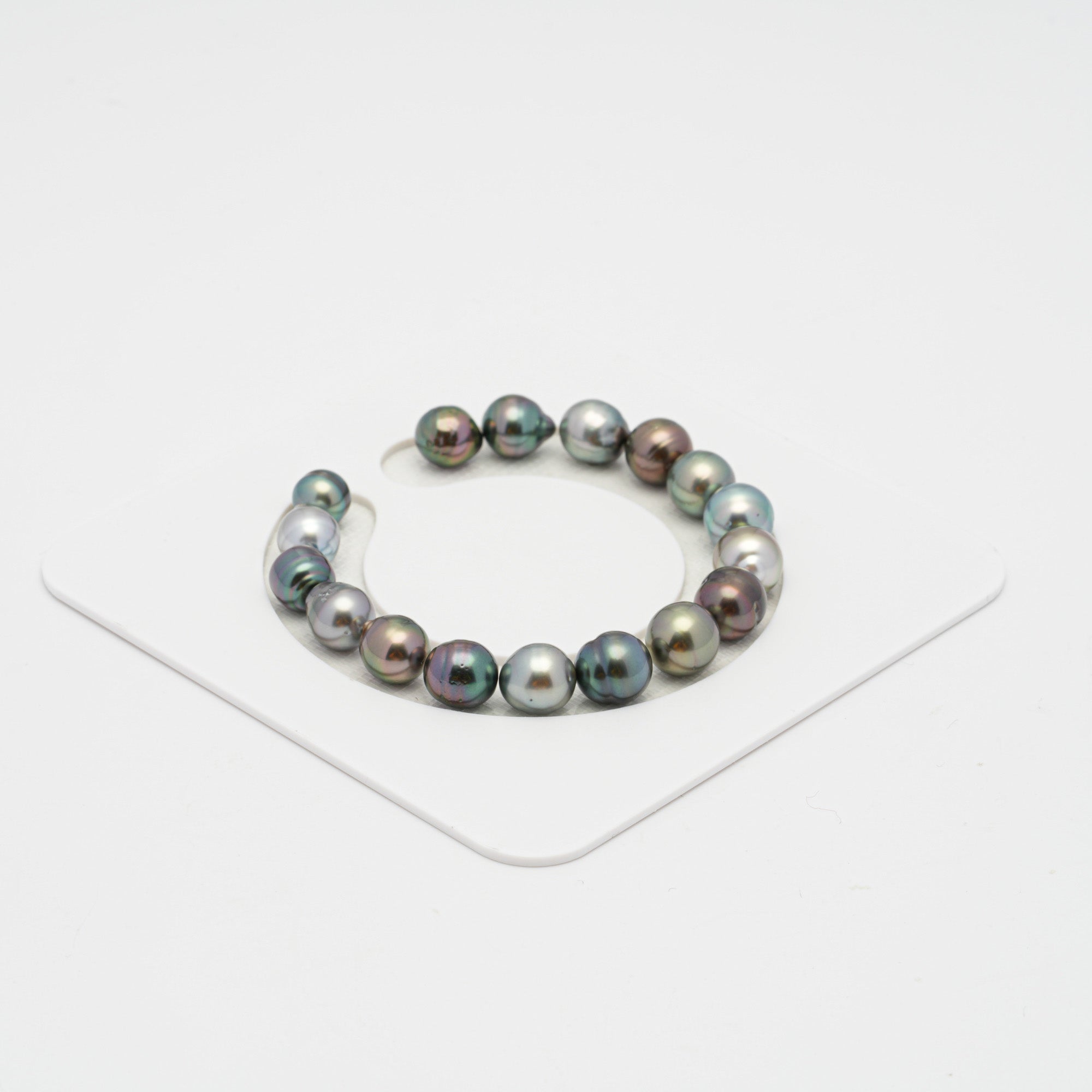17pcs Multicolor 8-9mm - CL AAA/AA Quality Tahitian Pearl Bracelet BR2013 OR7