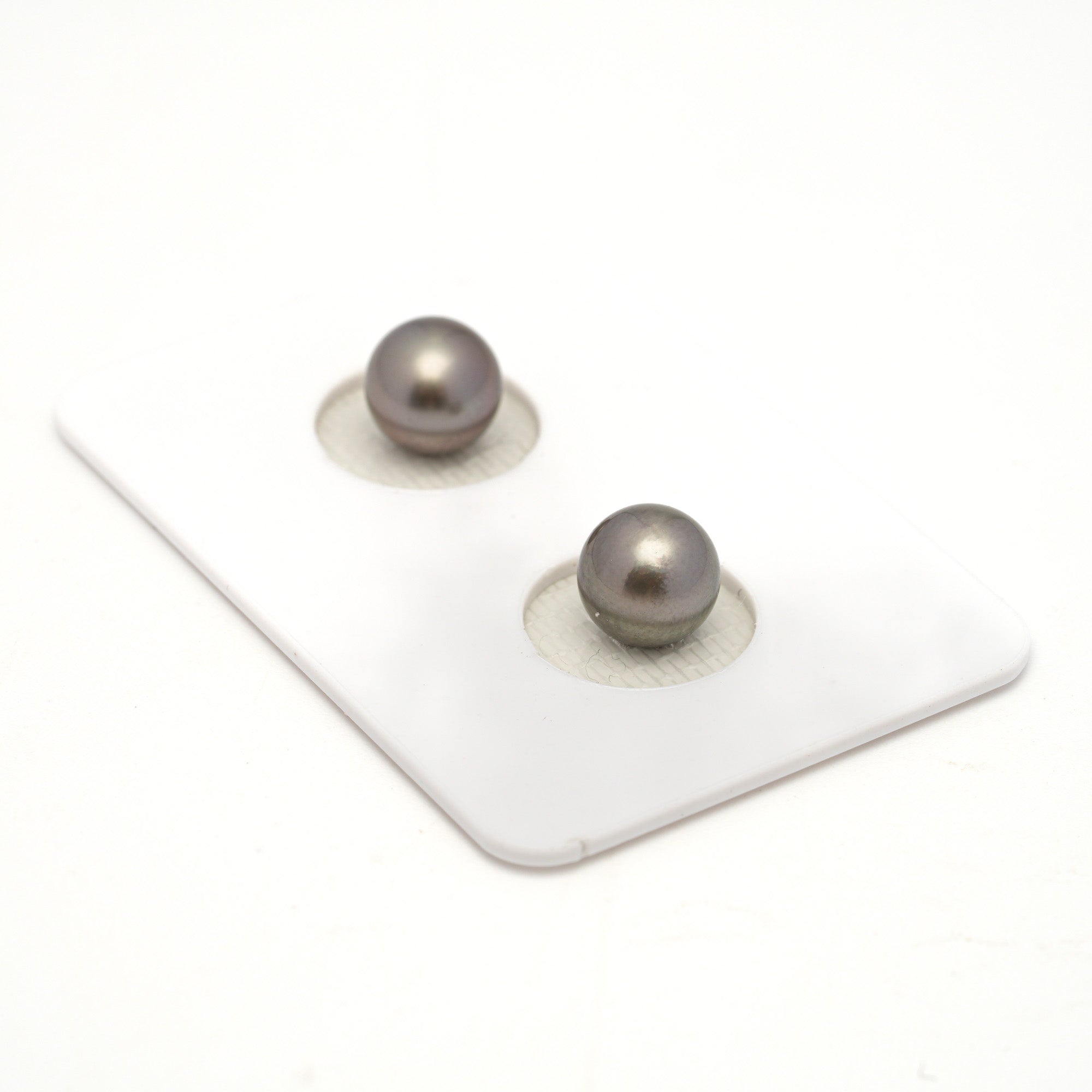 2pcs Light 7.4-7.5mm - RSR AAA/AA Quality Tahitian Pearl Pair ER1798 NG19