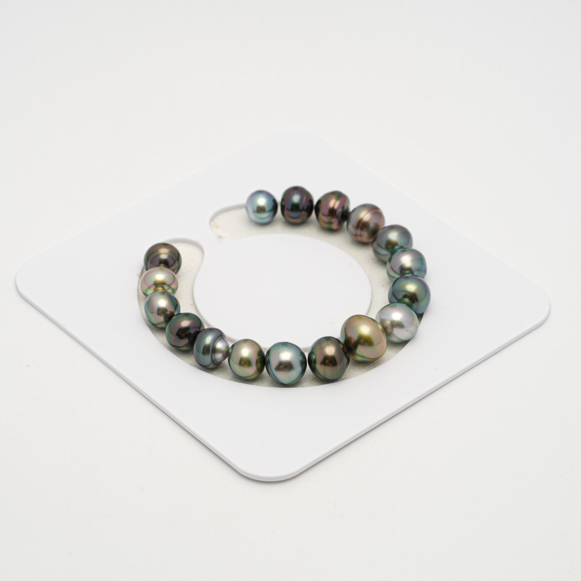 17pcs Multicolor 8-11mm - BT AAA Quality Tahitian Pearl Bracelet BR2231 OR10