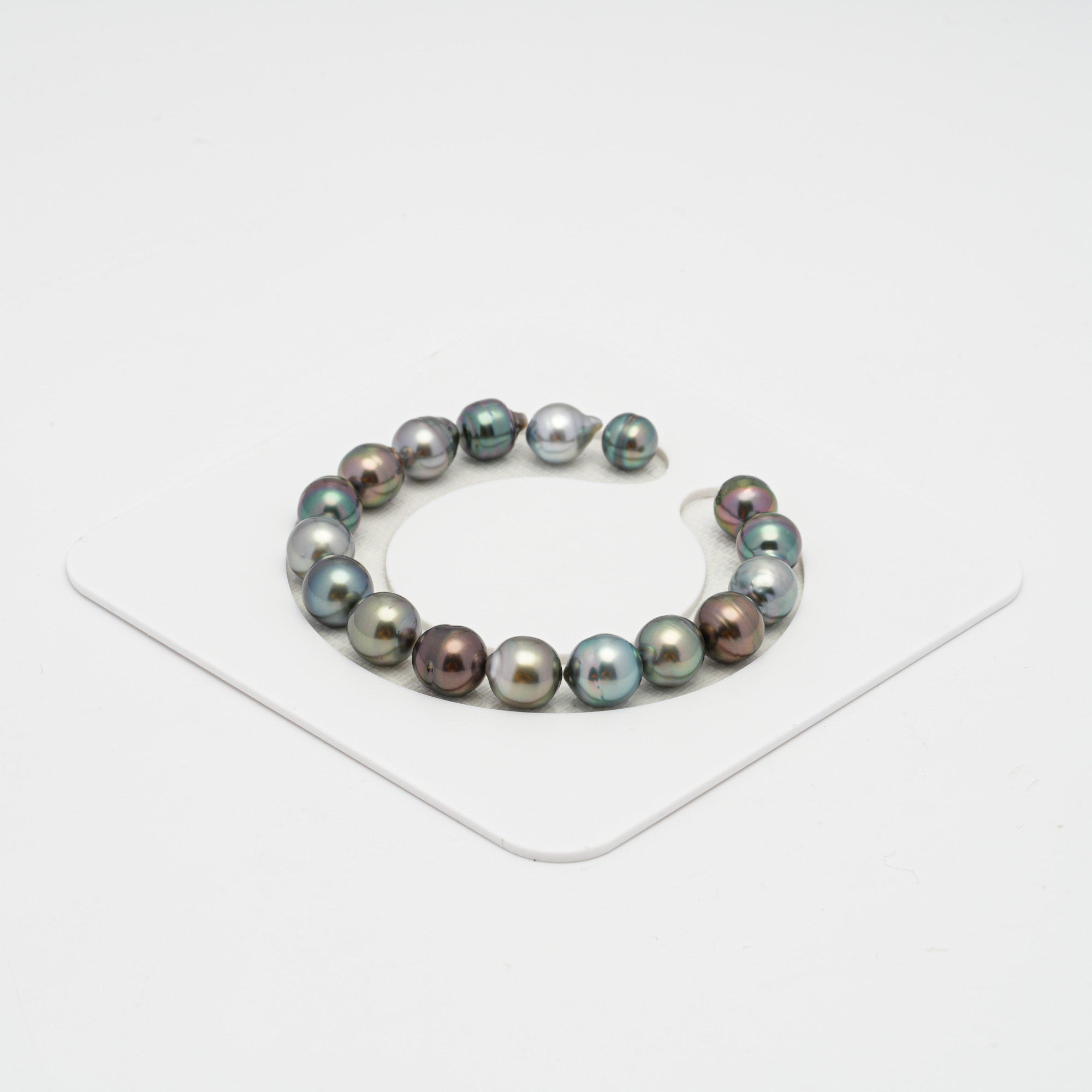 17pcs Multicolor 8-9mm - CL AAA/AA Quality Tahitian Pearl Bracelet BR2013 OR7
