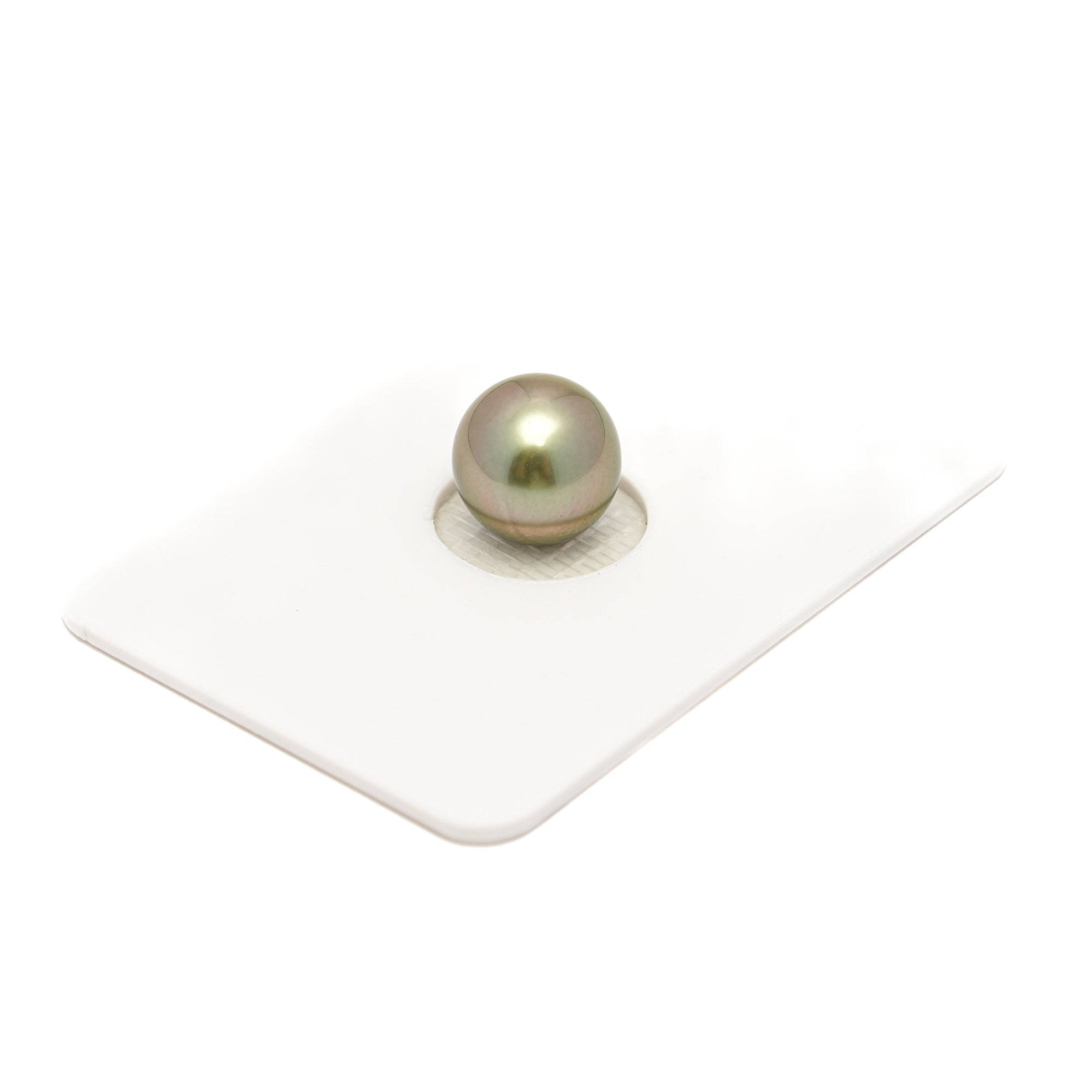 1pcs "High Luster" Olive Green 9.7mm - RSR AAA/AA Quality Tahitian Pearl Single LP2383 OR13