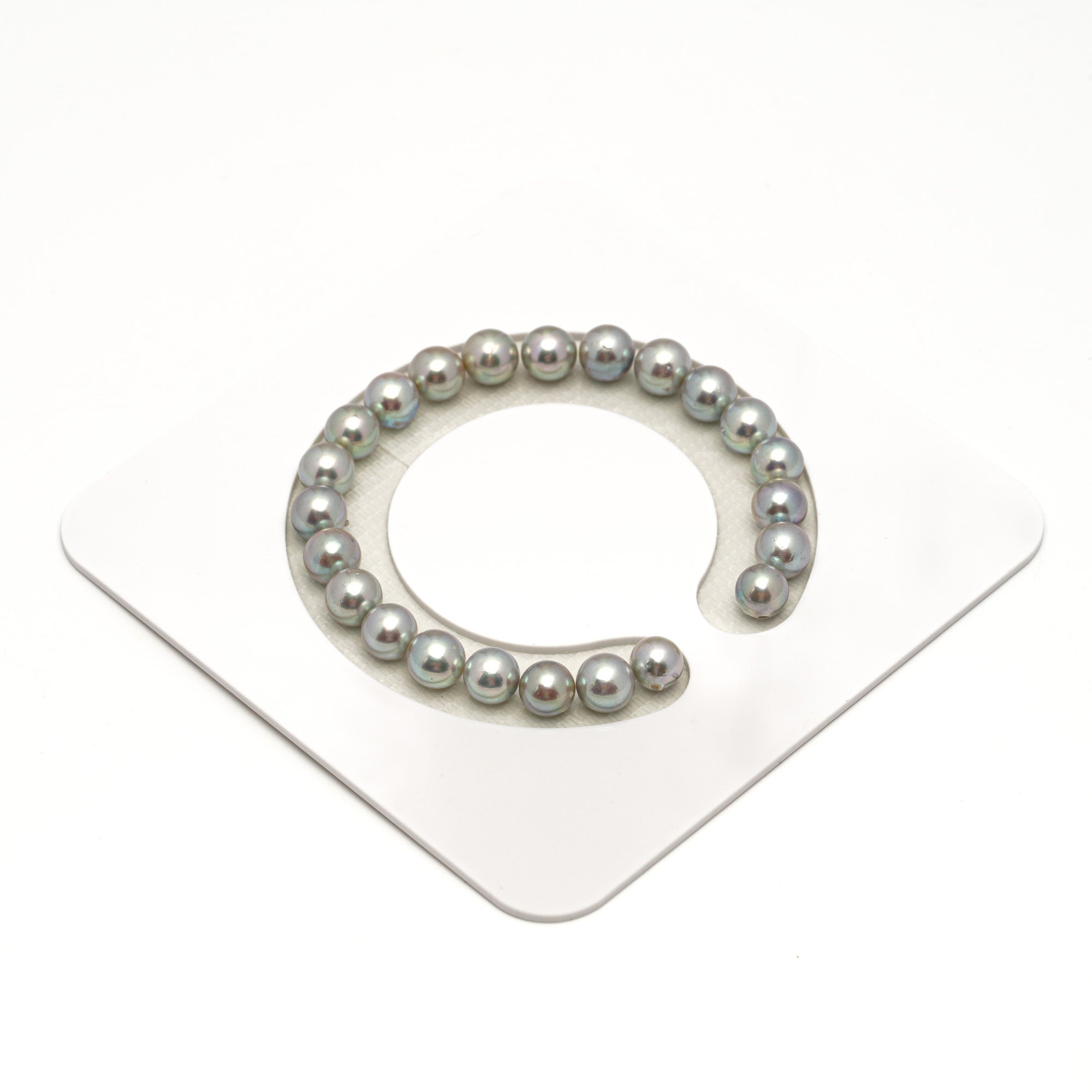 23pcs Akoya Pearl "High Luster" Silver Light 7.3-7.8mm - SR/NR AA/AAA Quality Bracelet AKBR2388 CMA1