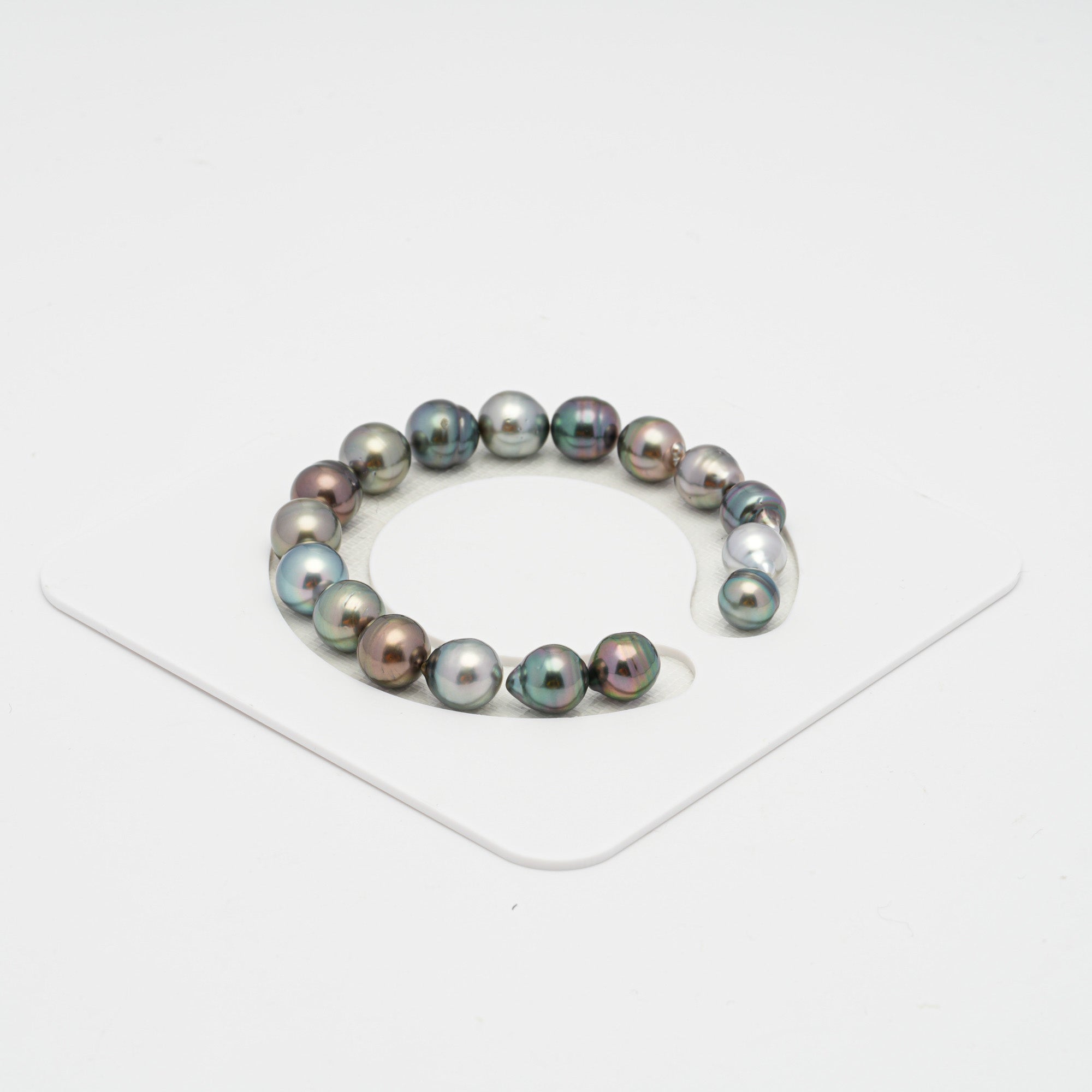 17pcs Multicolor 8-9mm - CL AAA/AA Quality Tahitian Pearl Bracelet BR2013 OR7