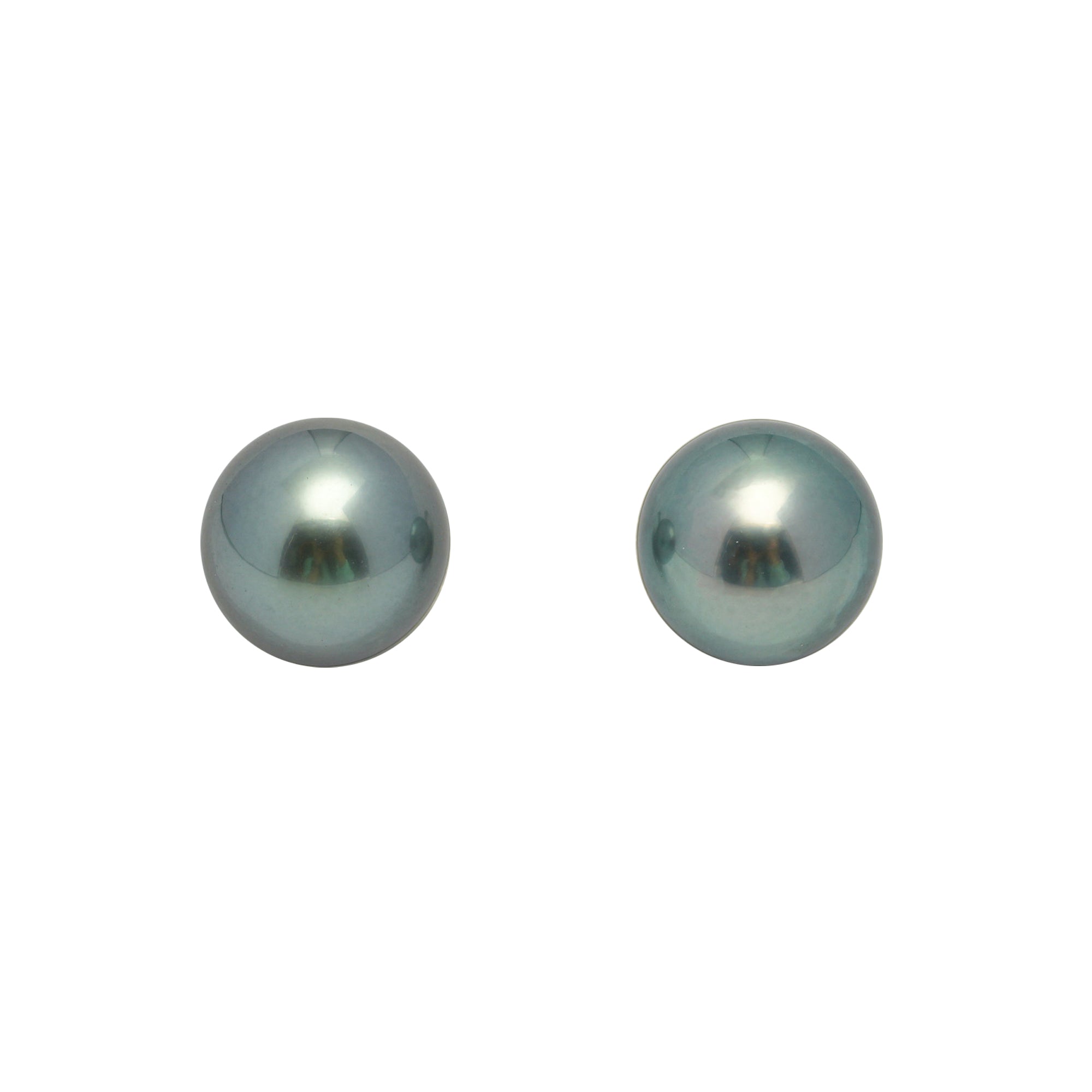 2pcs Blue Green 10.1-10.4mm - RSR AAA/AA Quality Tahitian Pearl Pair ER1701 OR12