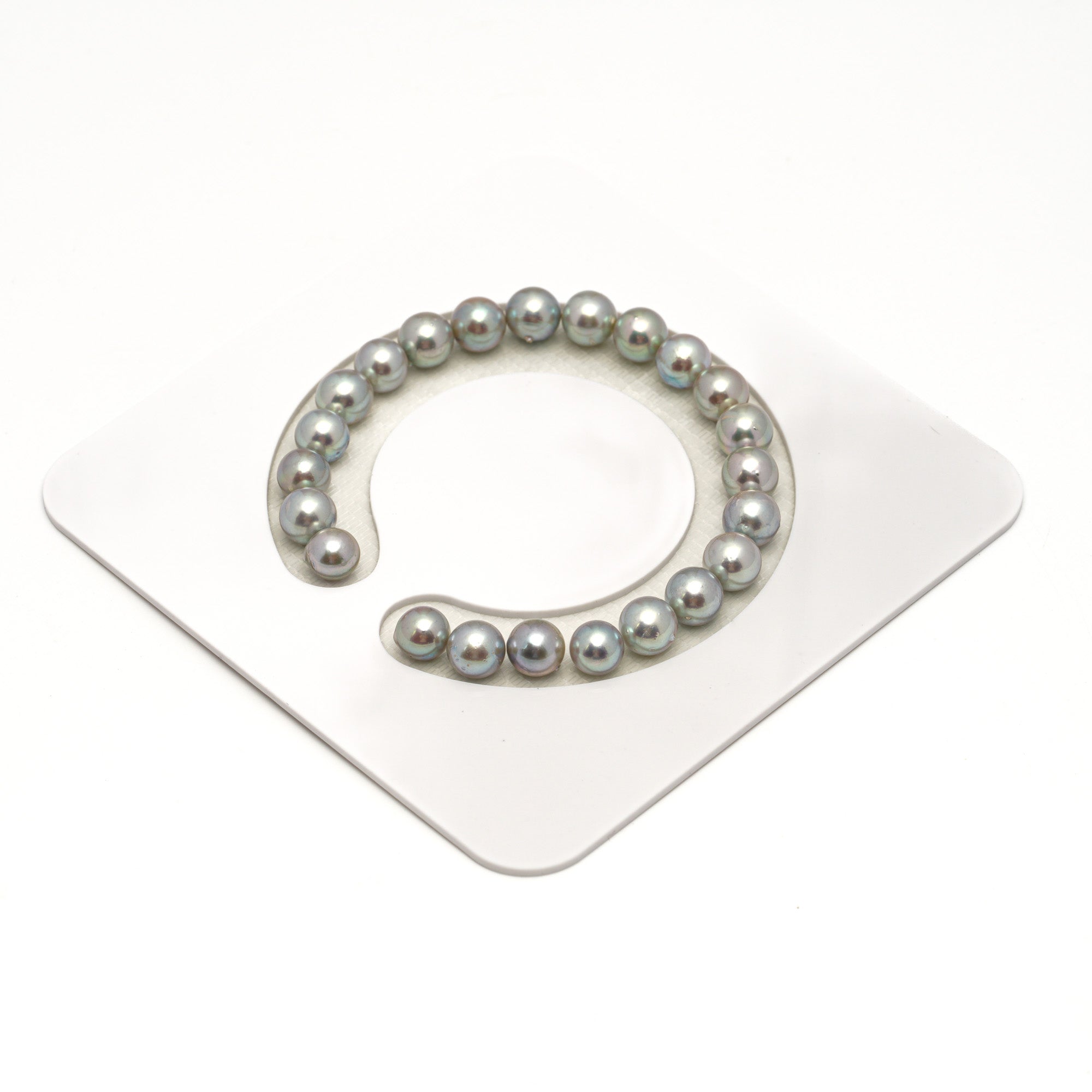 23pcs Akoya Pearl "High Luster" Silver Light 7.3-7.8mm - SR/NR AA/AAA Quality Bracelet AKBR2388 CMA1