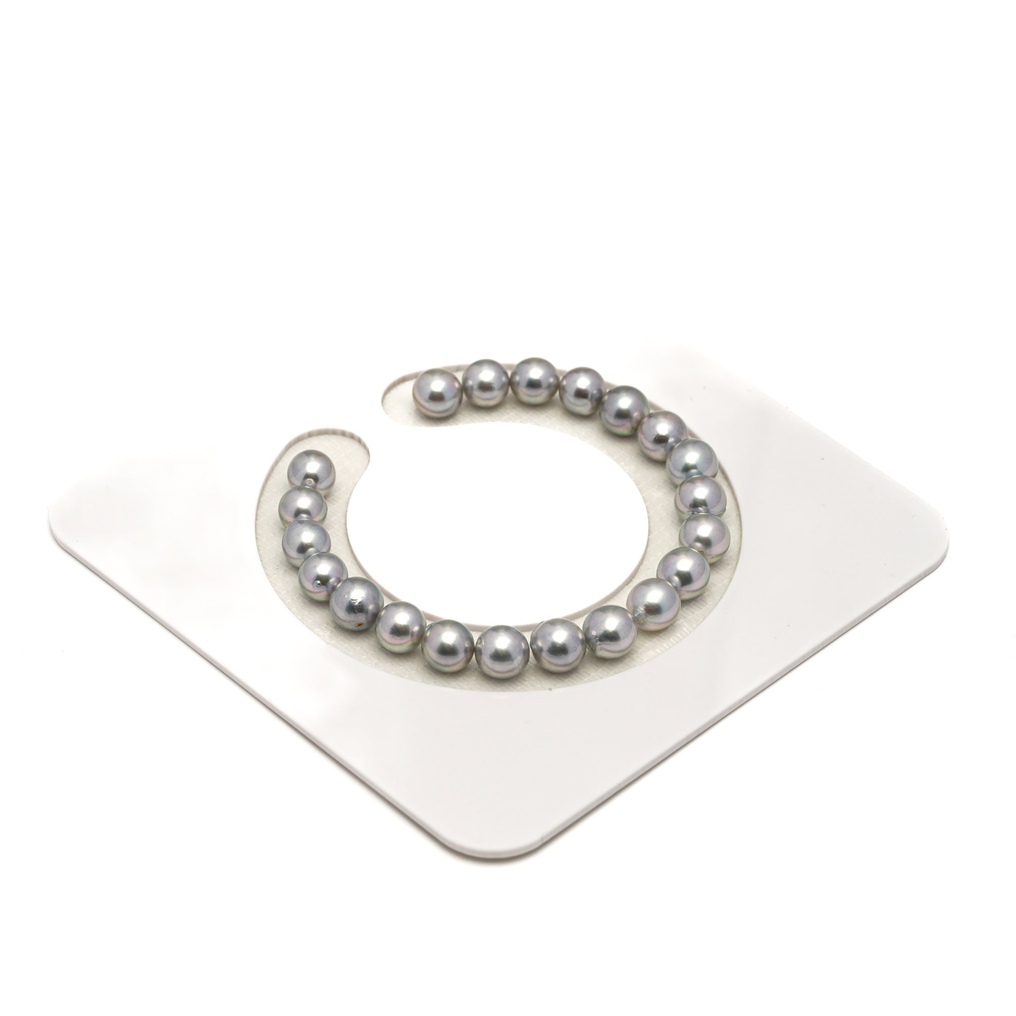 21pcs Akoya Pearl "High Luster" Silver Cherry 7.1-7.8mm - SB/NR AA/AAA Quality Bracelet AKBR2400 CMA1