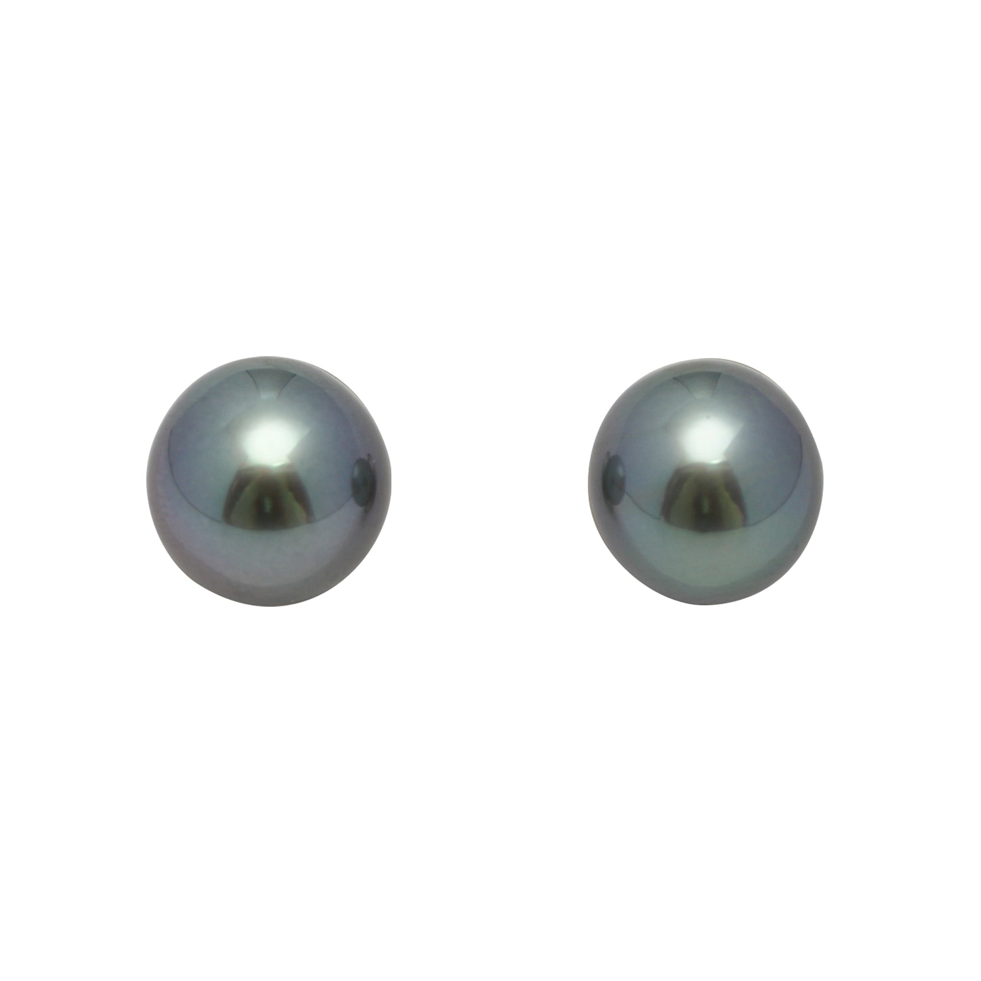 2pcs Light Blue 10.4-10.9mm - OV AAA/TOP Quality Tahitian Pearl Pair ER1686 OR11