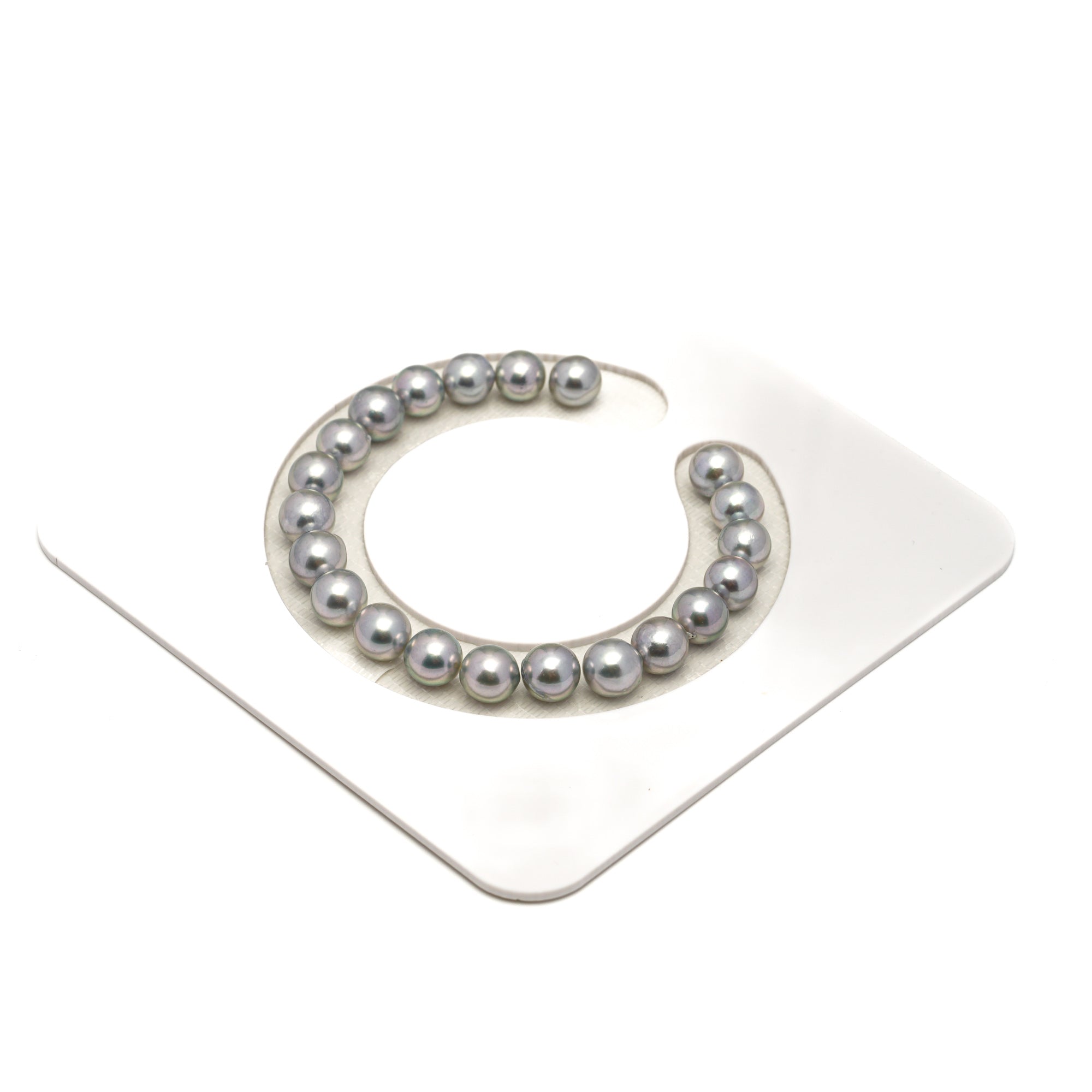 21pcs Akoya Pearl "High Luster" Silver Cherry 7.1-7.8mm - SB/NR AA/AAA Quality Bracelet AKBR2400 CMA1