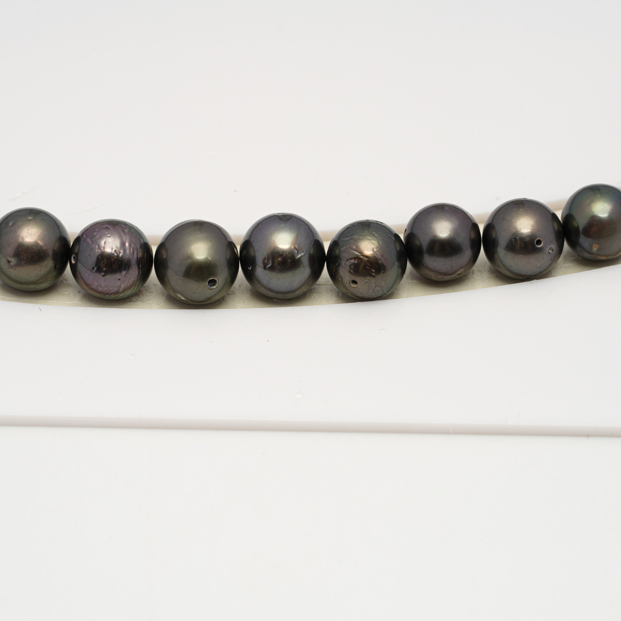 49pcs Dark 8-10mm - SR/NR AA/A Quality Tahitian Pearl Drilled Necklace NL1583 CMP4