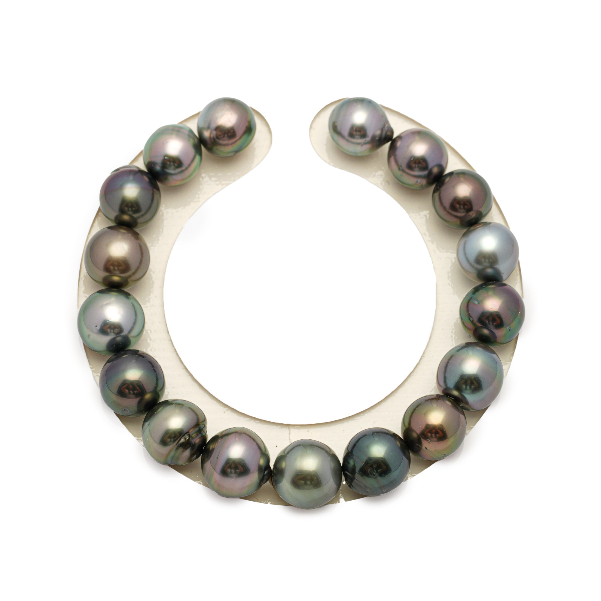 17pcs Multicolor 9-11mm - SB AAA/AA Quality Tahitian Pearl Bracelet BR2198 HL3