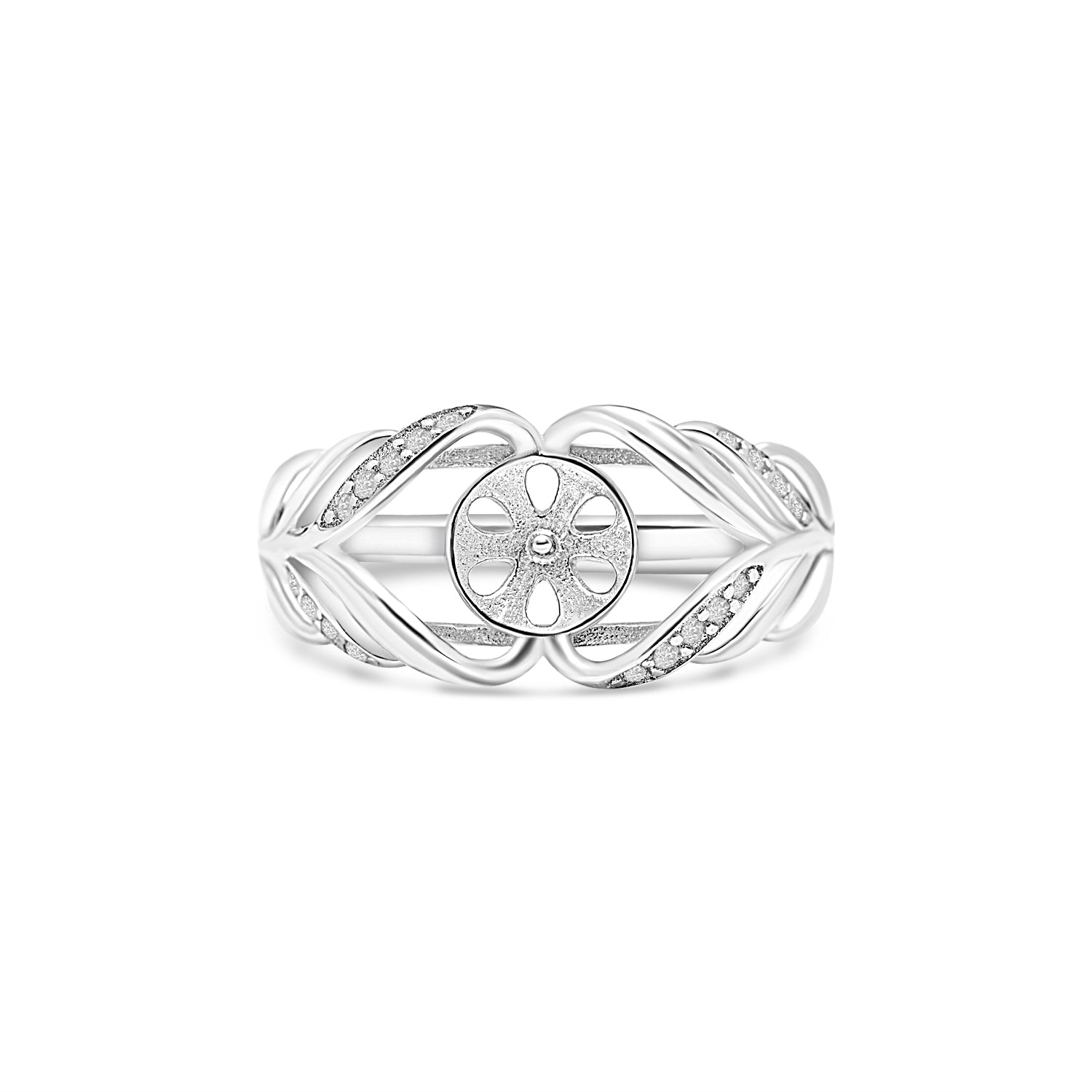 Adjustable Ring 925 Silver for pearl SC390