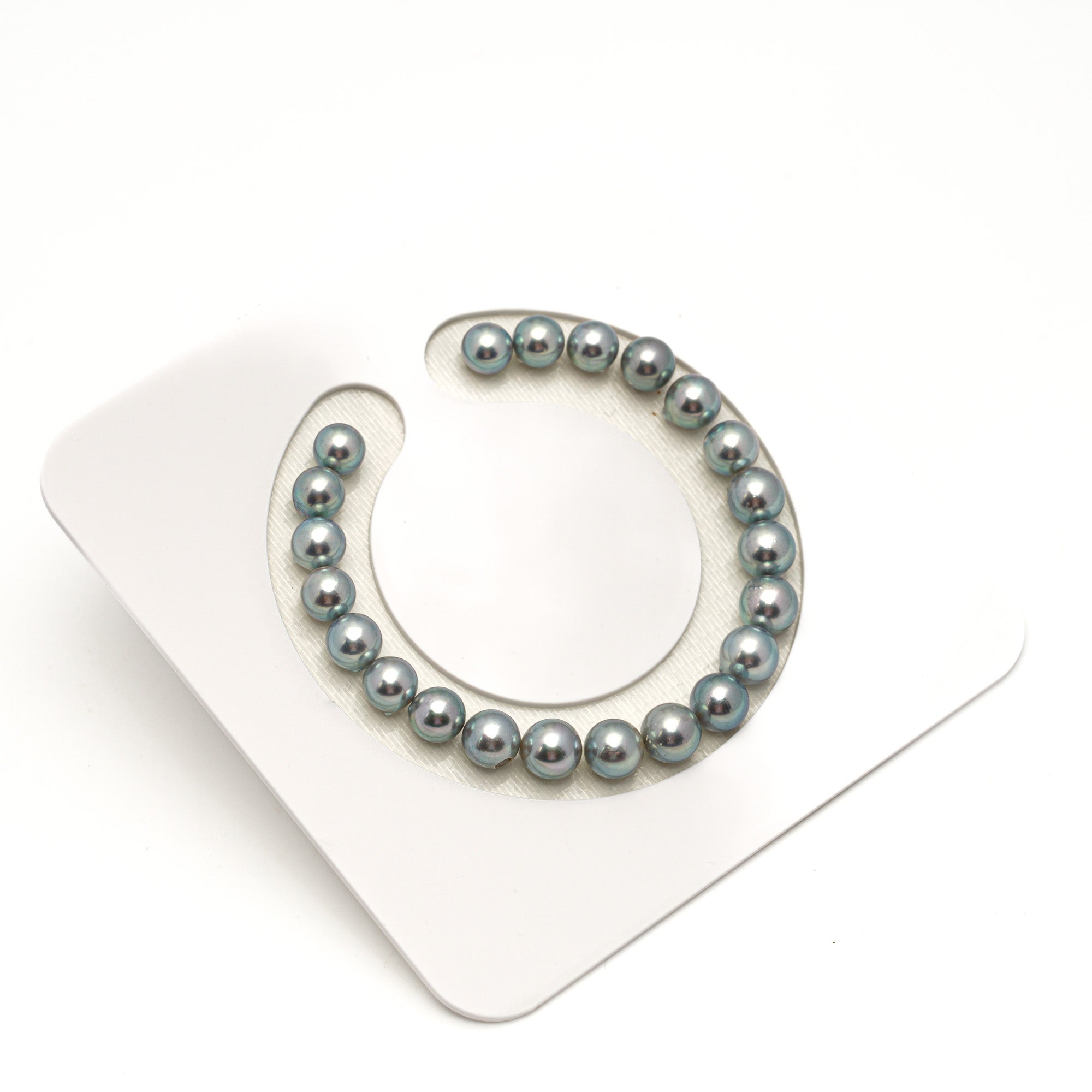 22pcs Akoya Pearl "High Luster" Blue 7-7.8mm - SR/NR AA/AAA Quality Bracelet AKBR2389 CMA1