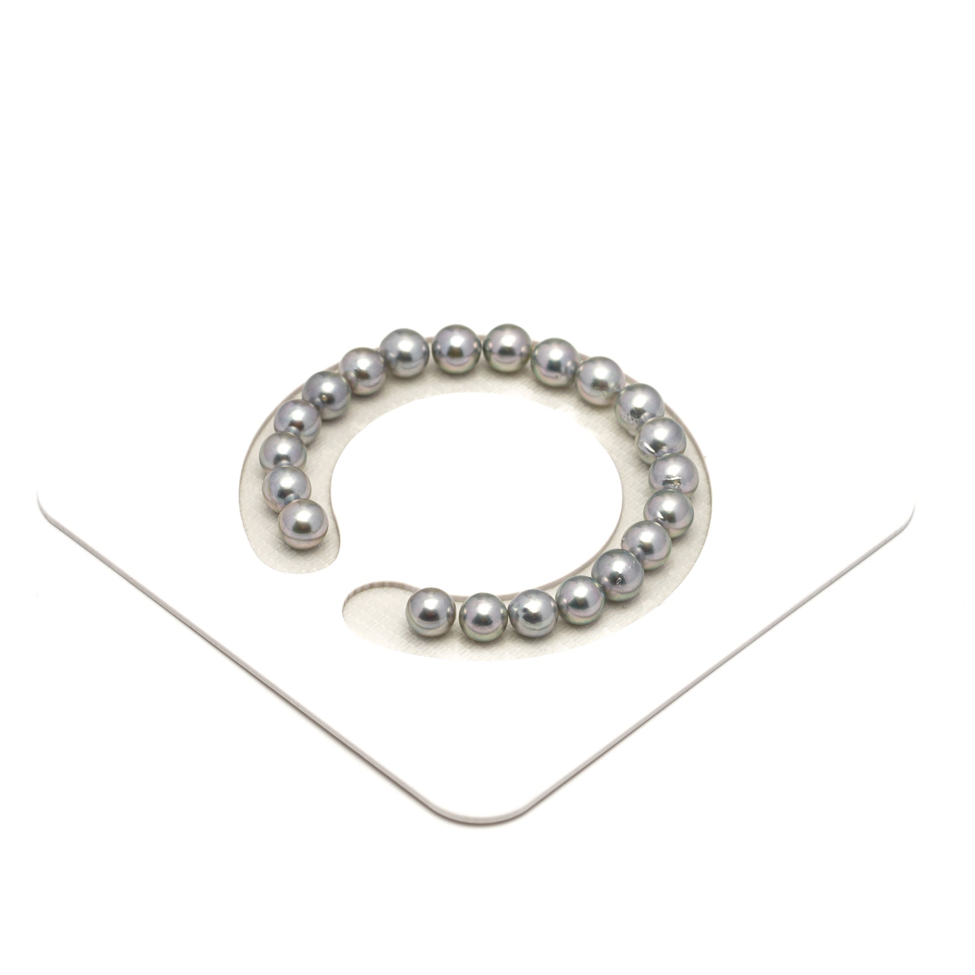 21pcs Akoya Pearl "High Luster" Silver Cherry 7.1-7.8mm - SB/NR AA/AAA Quality Bracelet AKBR2400 CMA1