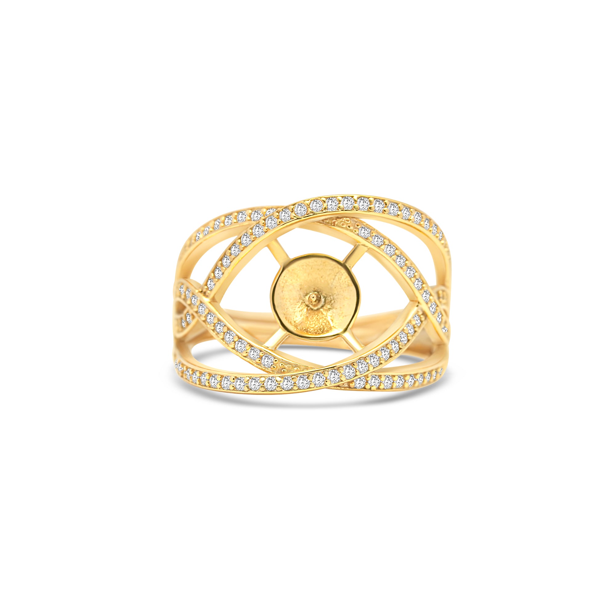 Adjustable Ring 925 Silver for pearl SC483G