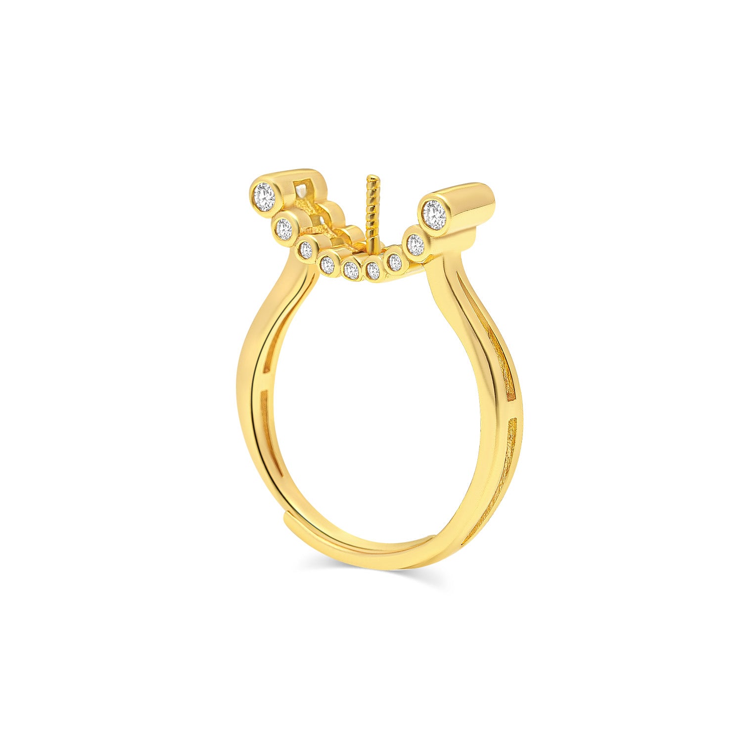 Adjustable Ring 925 Silver for pearl SC247G