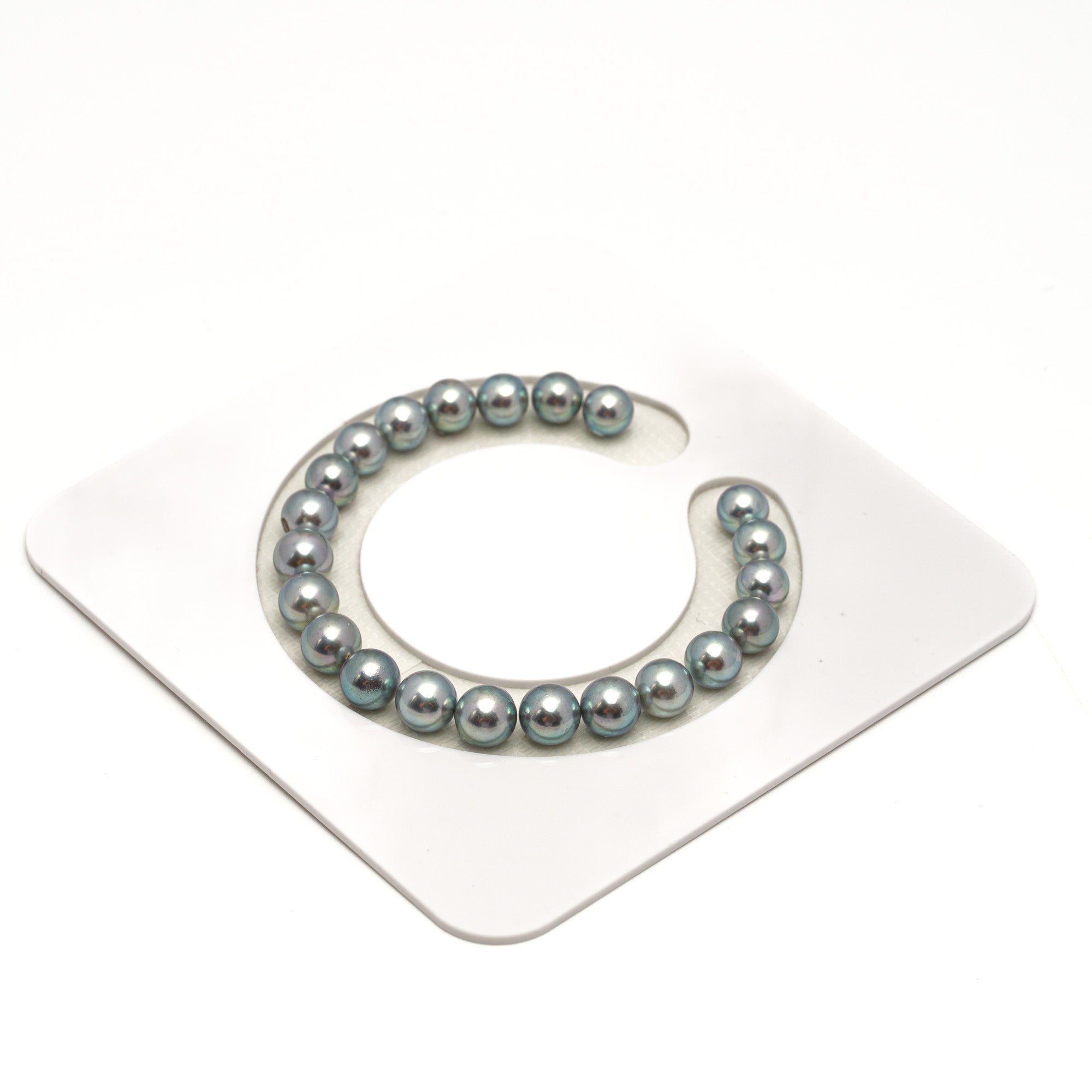 22pcs Akoya Pearl "High Luster" Blue 7-7.8mm - SR/NR AA/AAA Quality Bracelet AKBR2389 CMA1