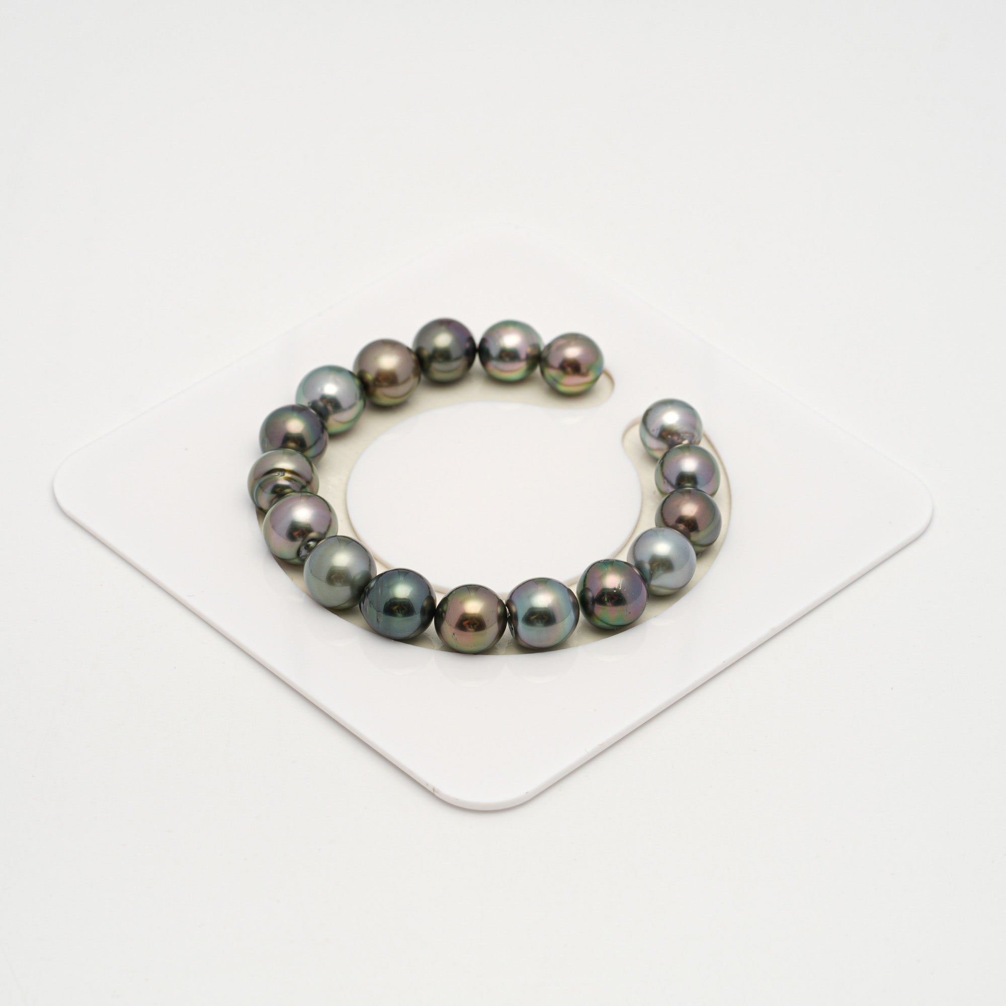 17pcs Multicolor 9-11mm - SB AAA/AA Quality Tahitian Pearl Bracelet BR2198 HL3