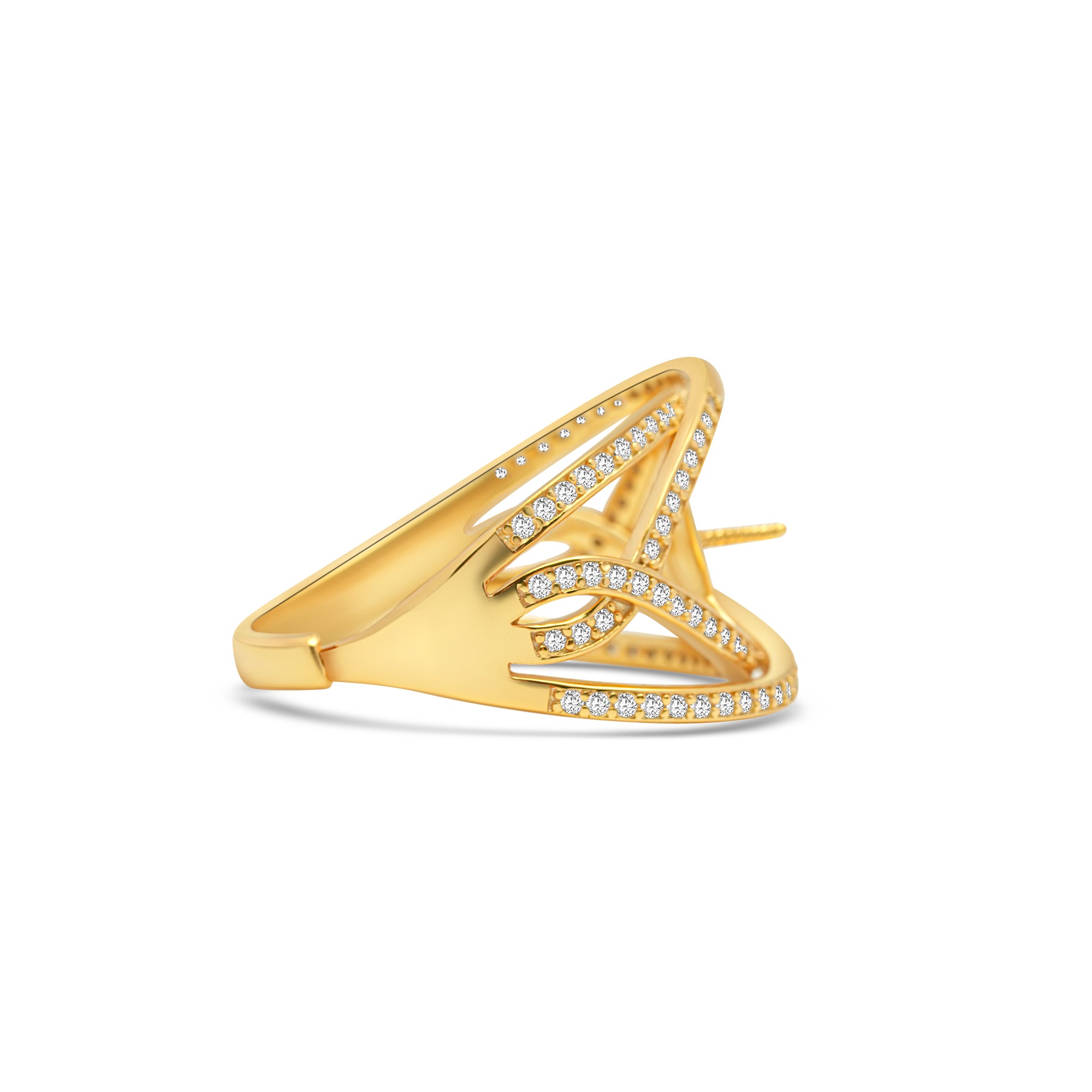 Adjustable Ring 925 Silver for pearl SC483G