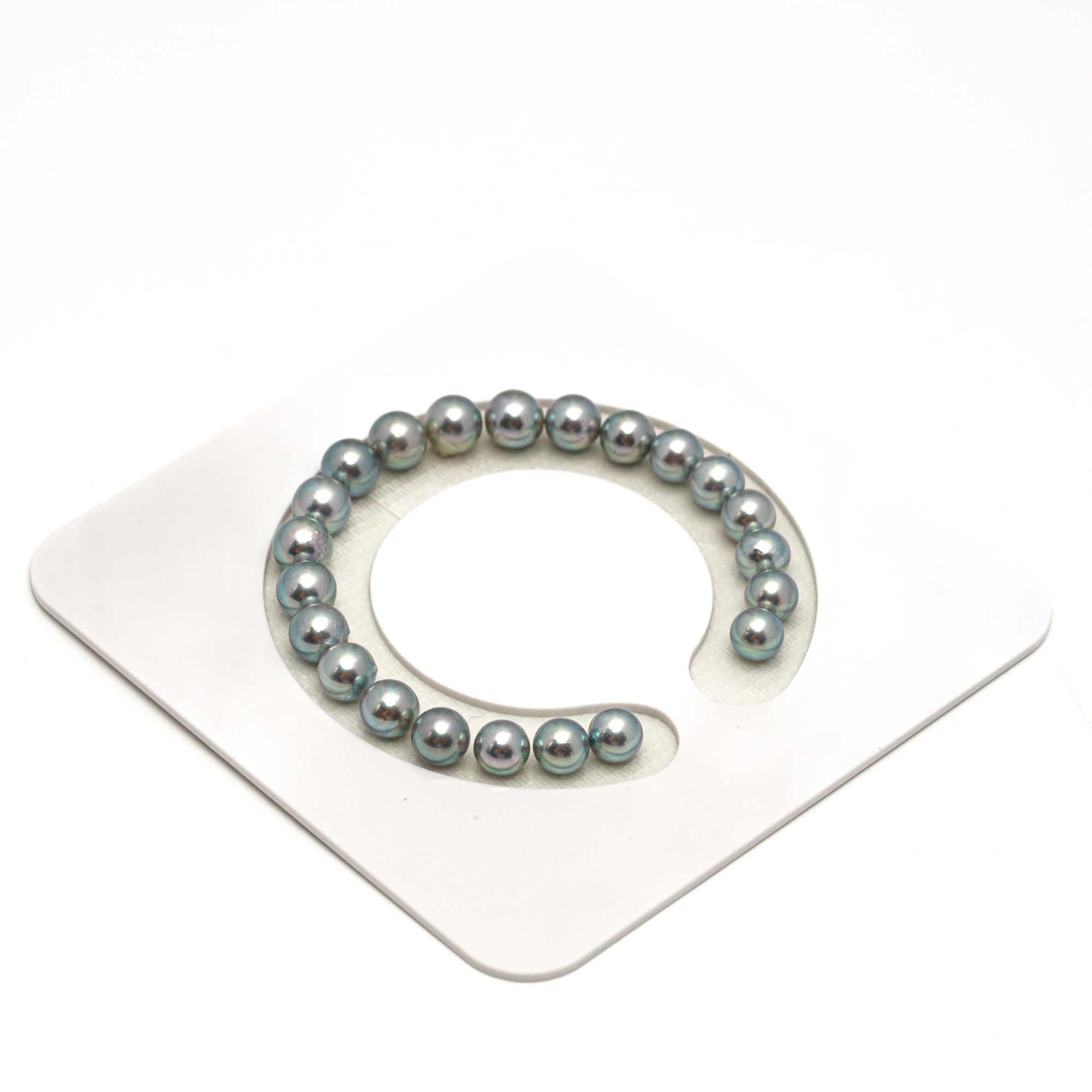 22pcs Akoya Pearl "High Luster" Blue 7-7.8mm - SR/NR AA/AAA Quality Bracelet AKBR2389 CMA1