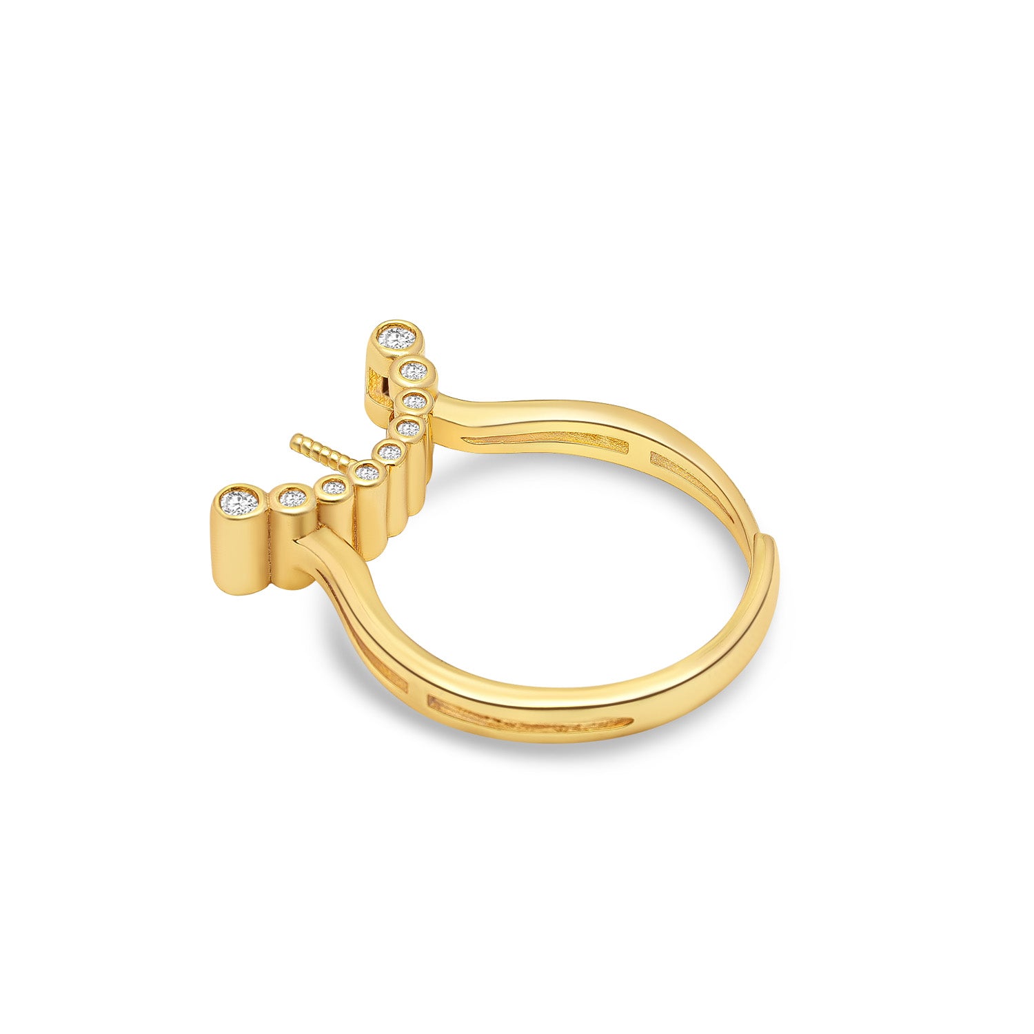 Adjustable Ring 925 Silver for pearl SC247G