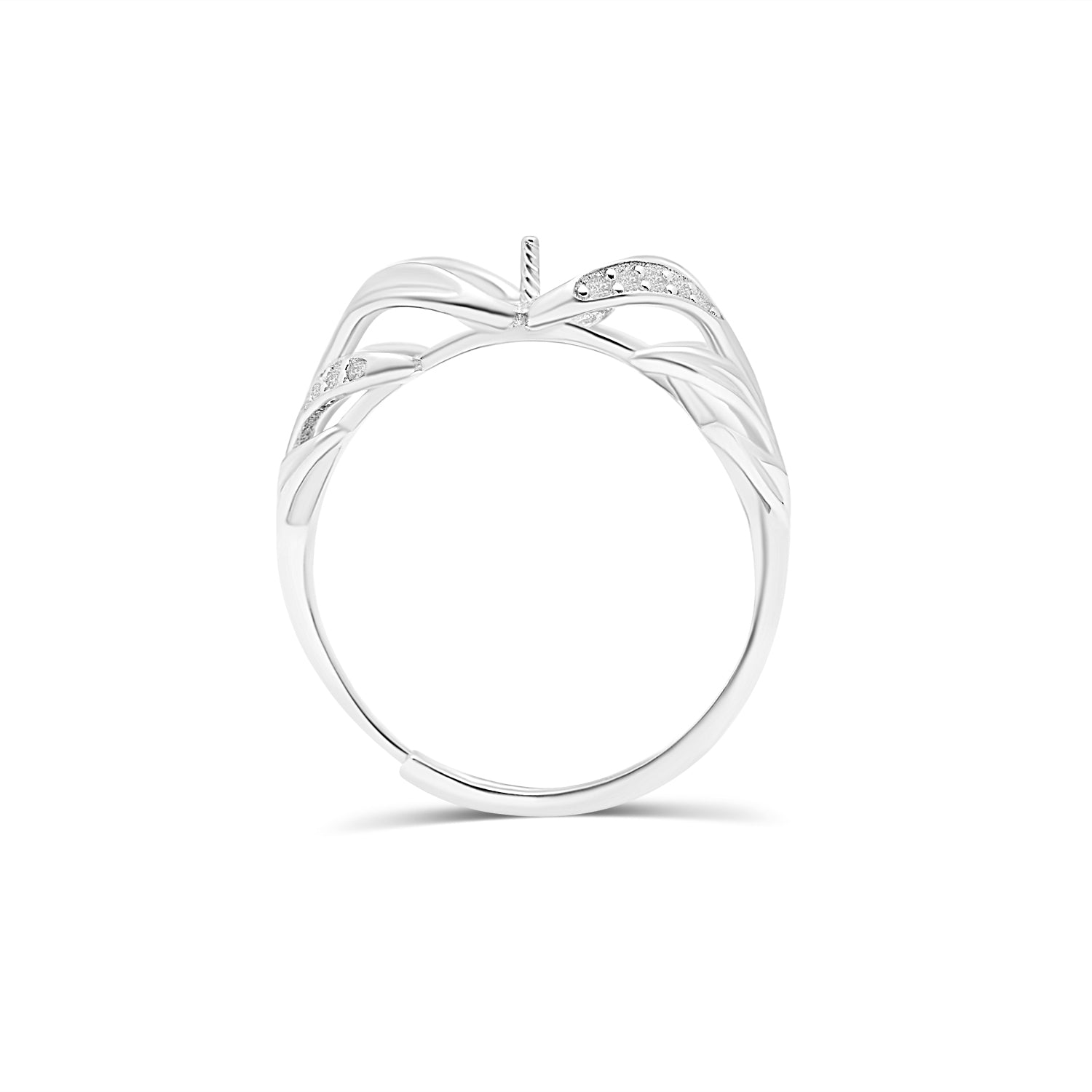 Adjustable Ring 925 Silver for pearl SC390