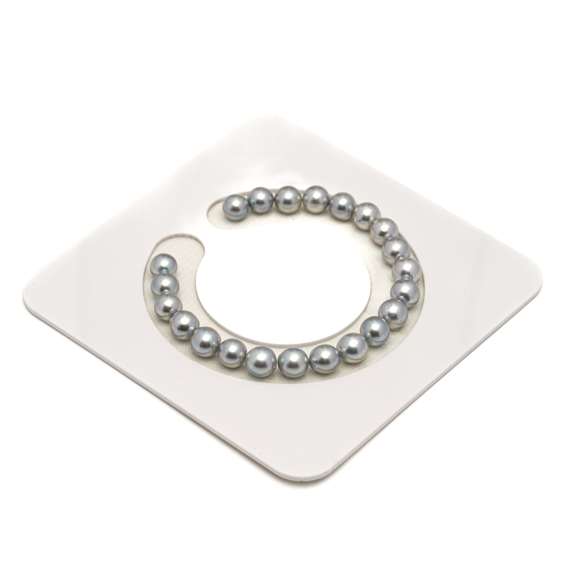 22pcs Akoya Pearl "High Luster" Silver 7.1-7.6mm - SB/NR AA/AAA Quality Bracelet AKBR2401 CMA1
