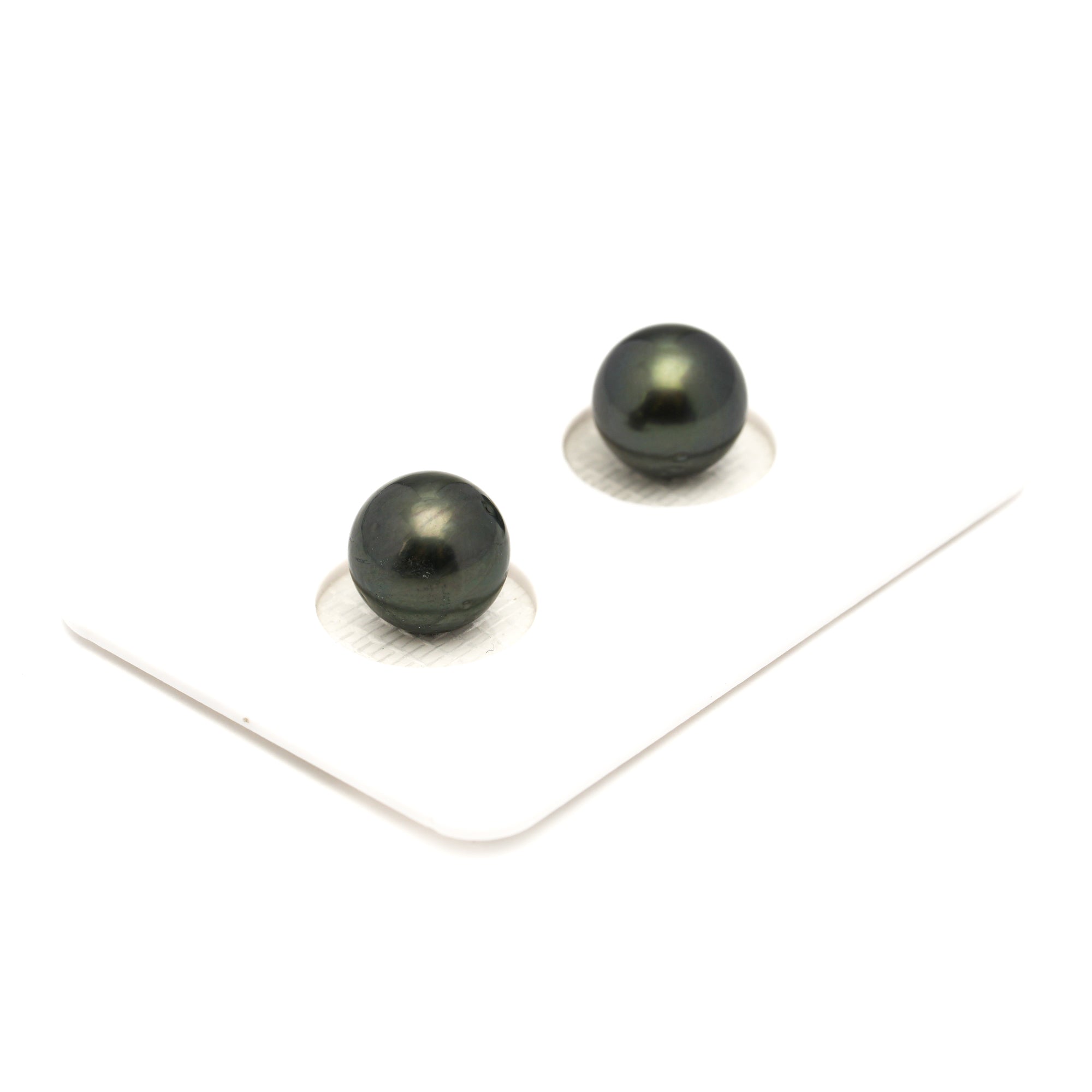 2pcs Dark Green 8.9mm - SR AA Quality Tahitian Pearl Pair ER1898 LP1